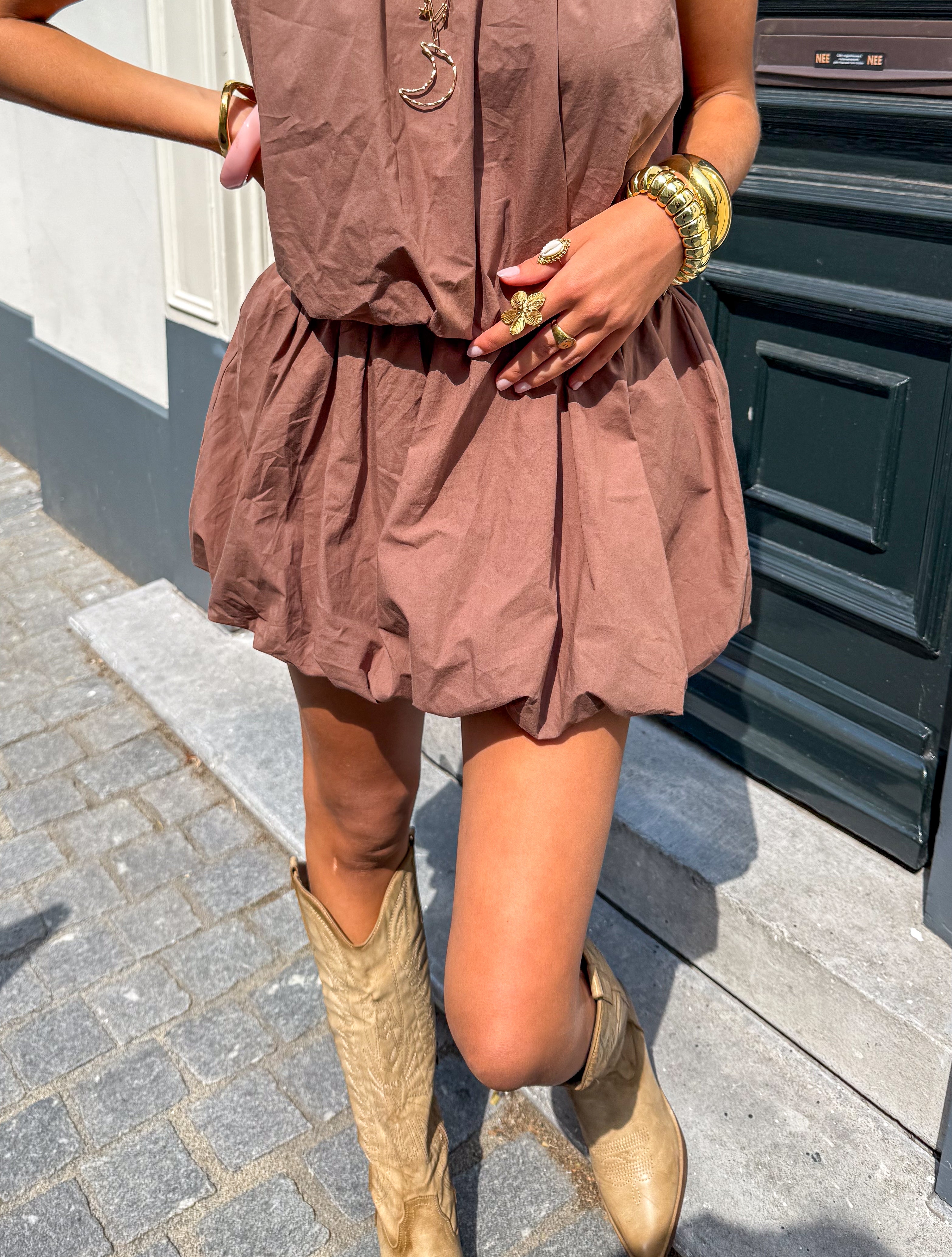 Dusty Balloon Skort Brown