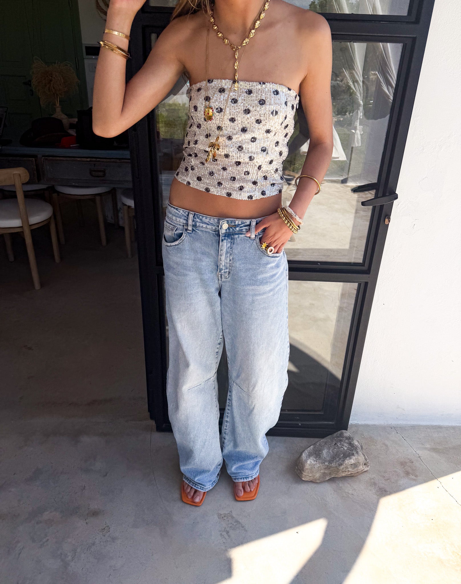Eline Stippen Top Glitter