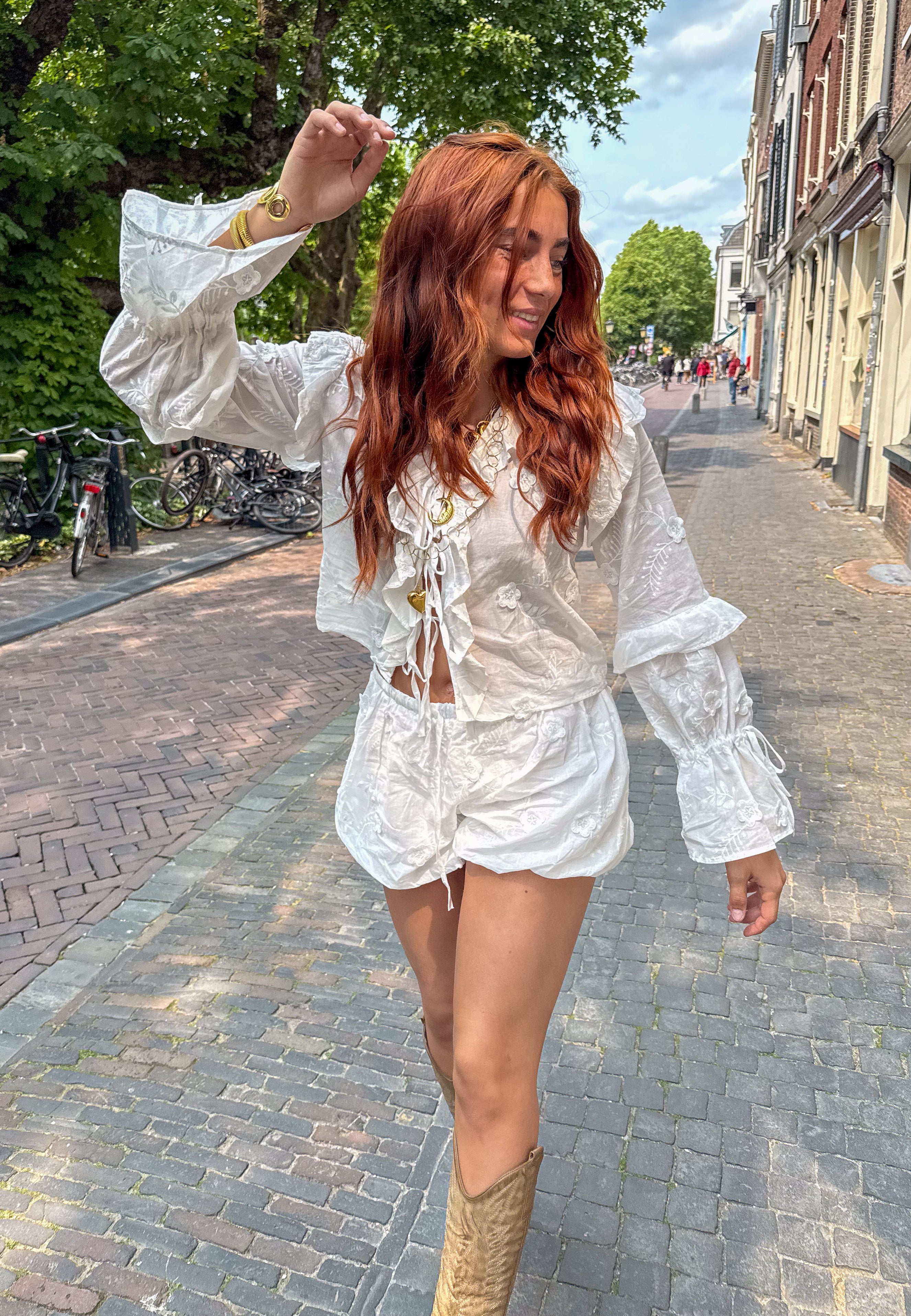 Flora Blouse White