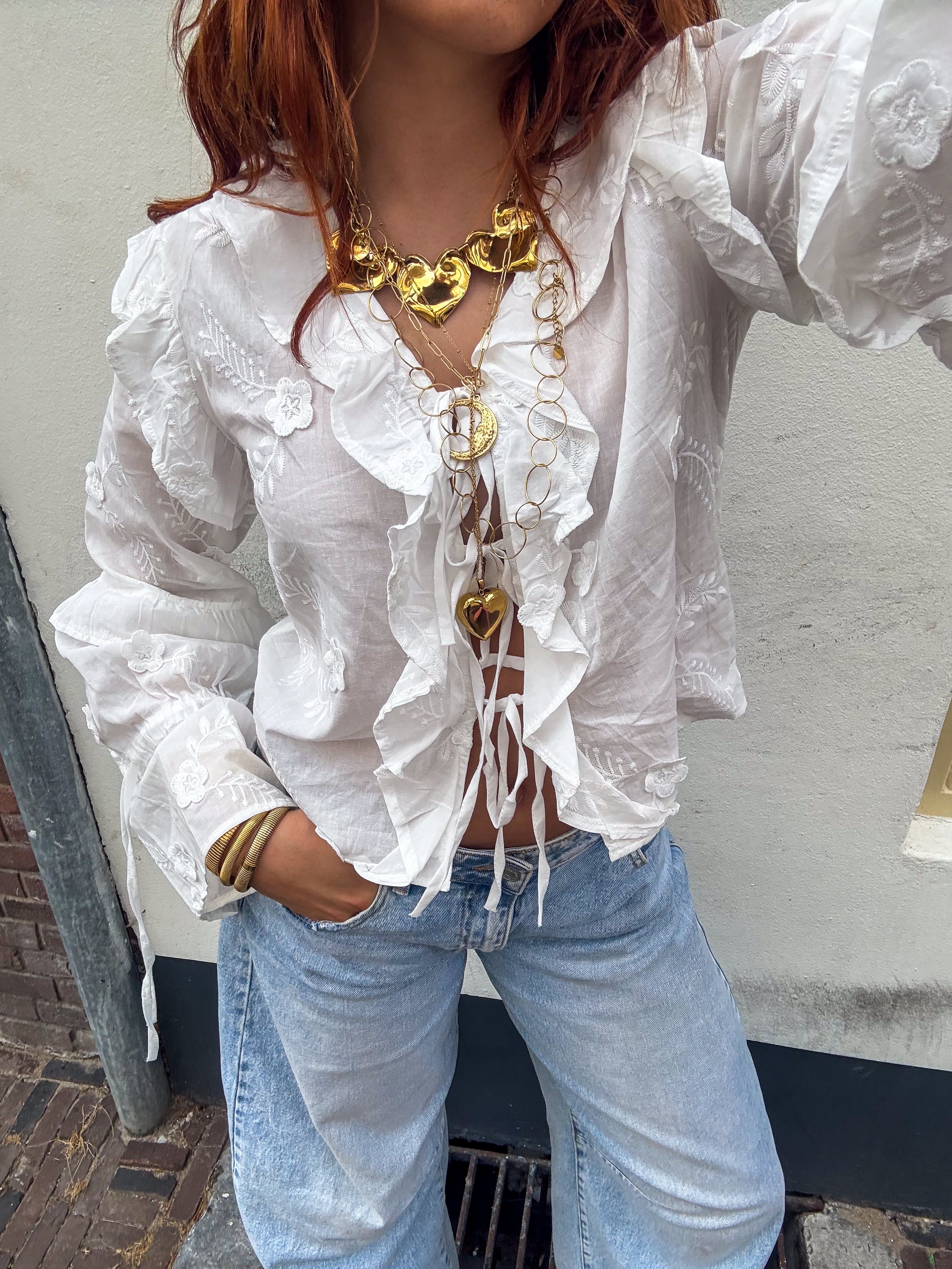 Flora Blouse White
