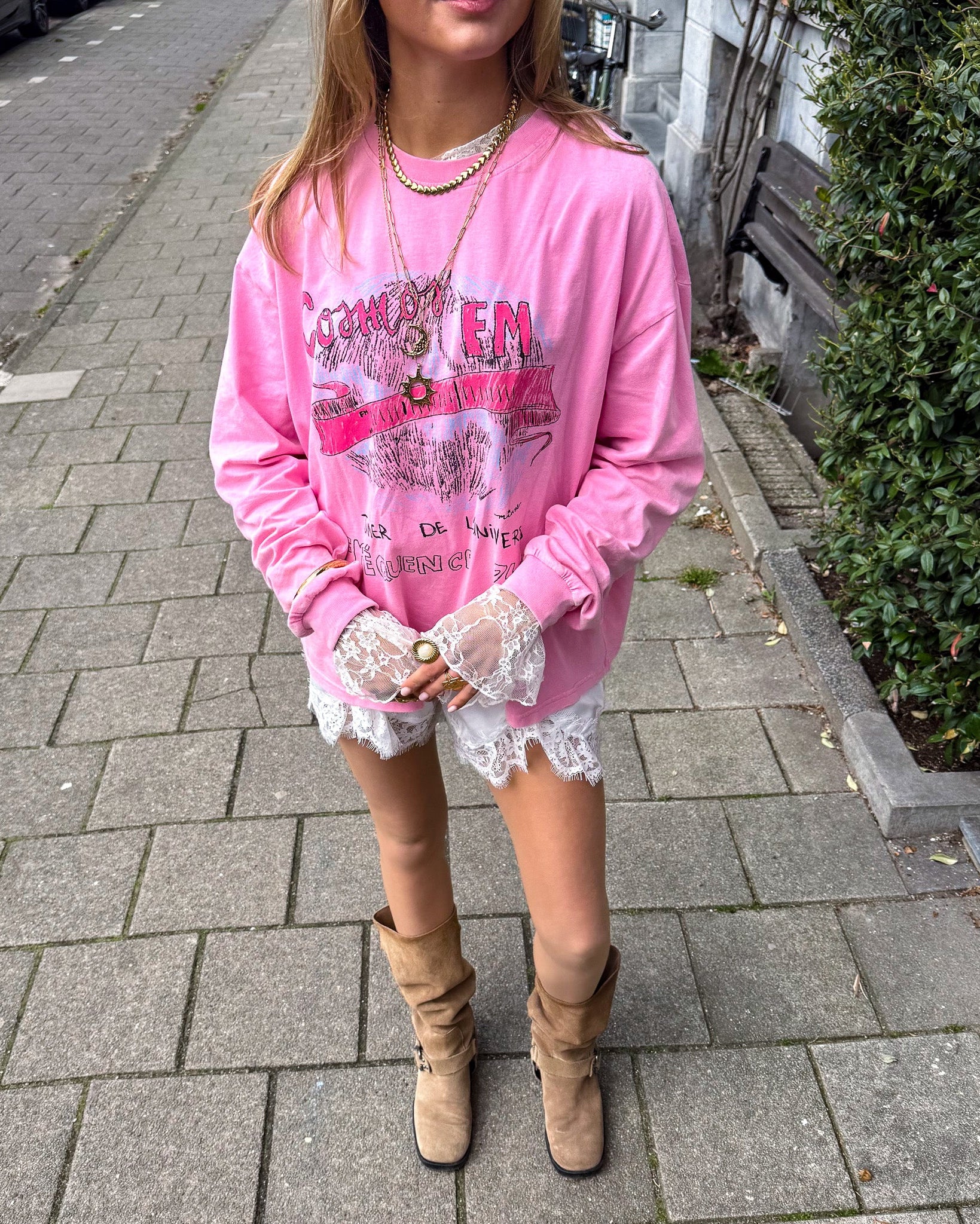 Frequence Longsleeve Roze