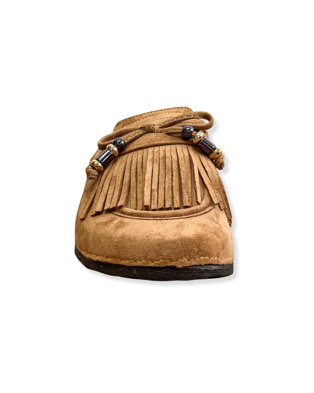 Mocassins à franges Camel