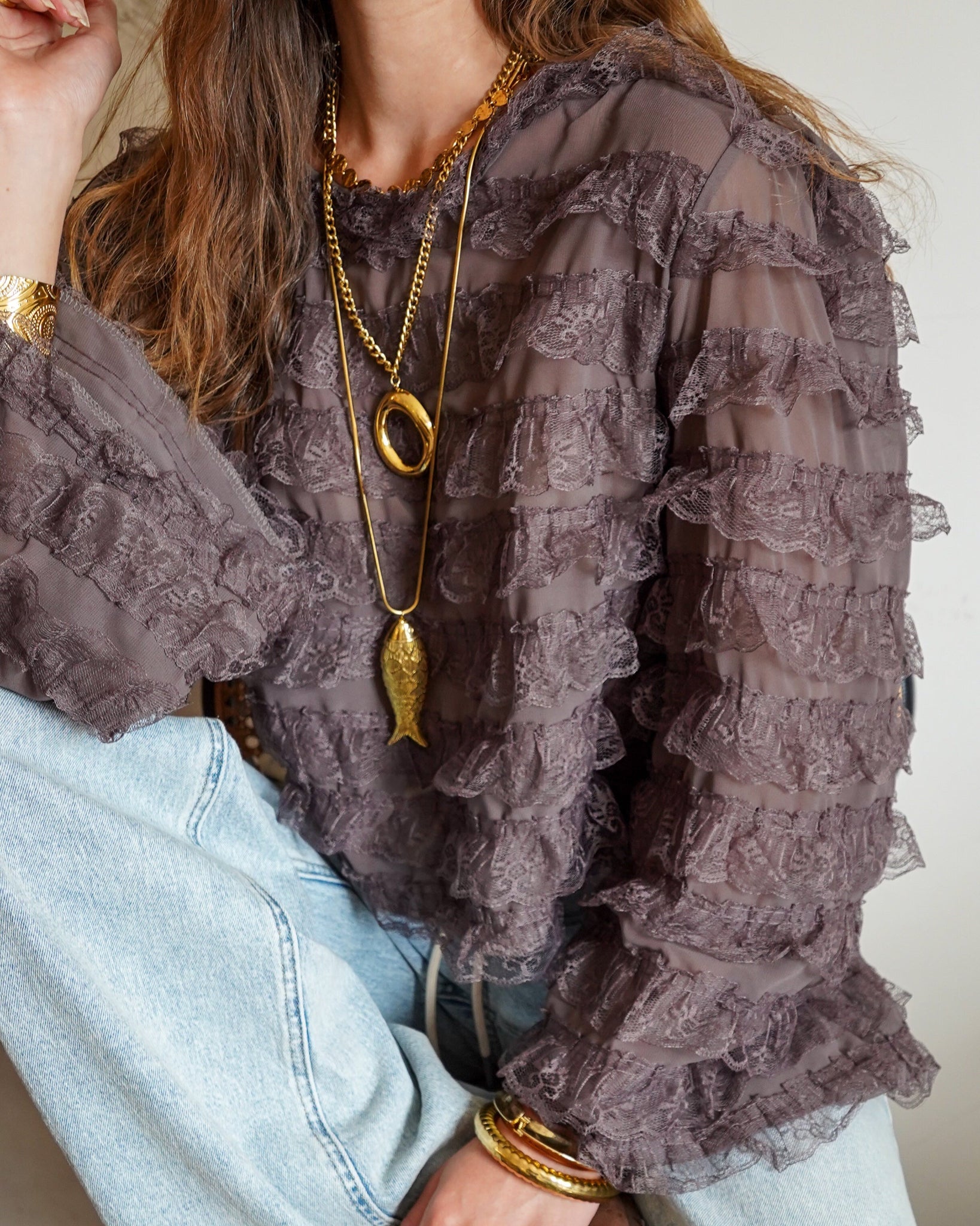 Gigi Blouse Choco Brown