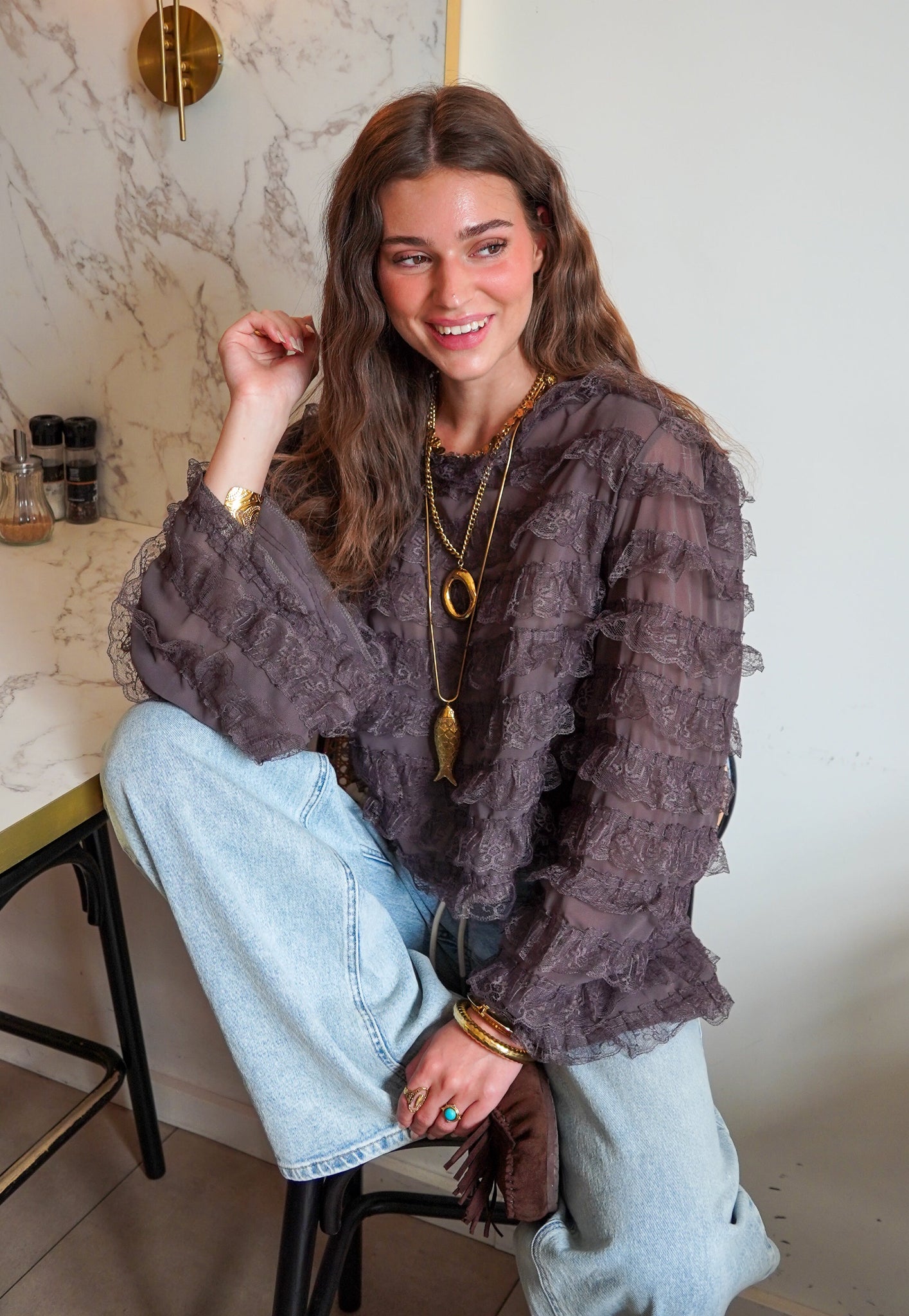 Chemisier Gigi Marron Choco