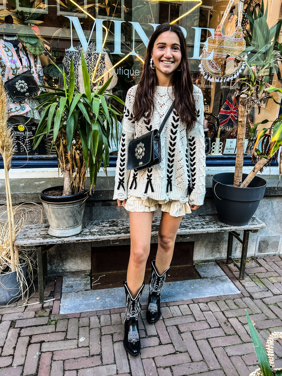 Souk Leather Bag Angel | Dark Stone
