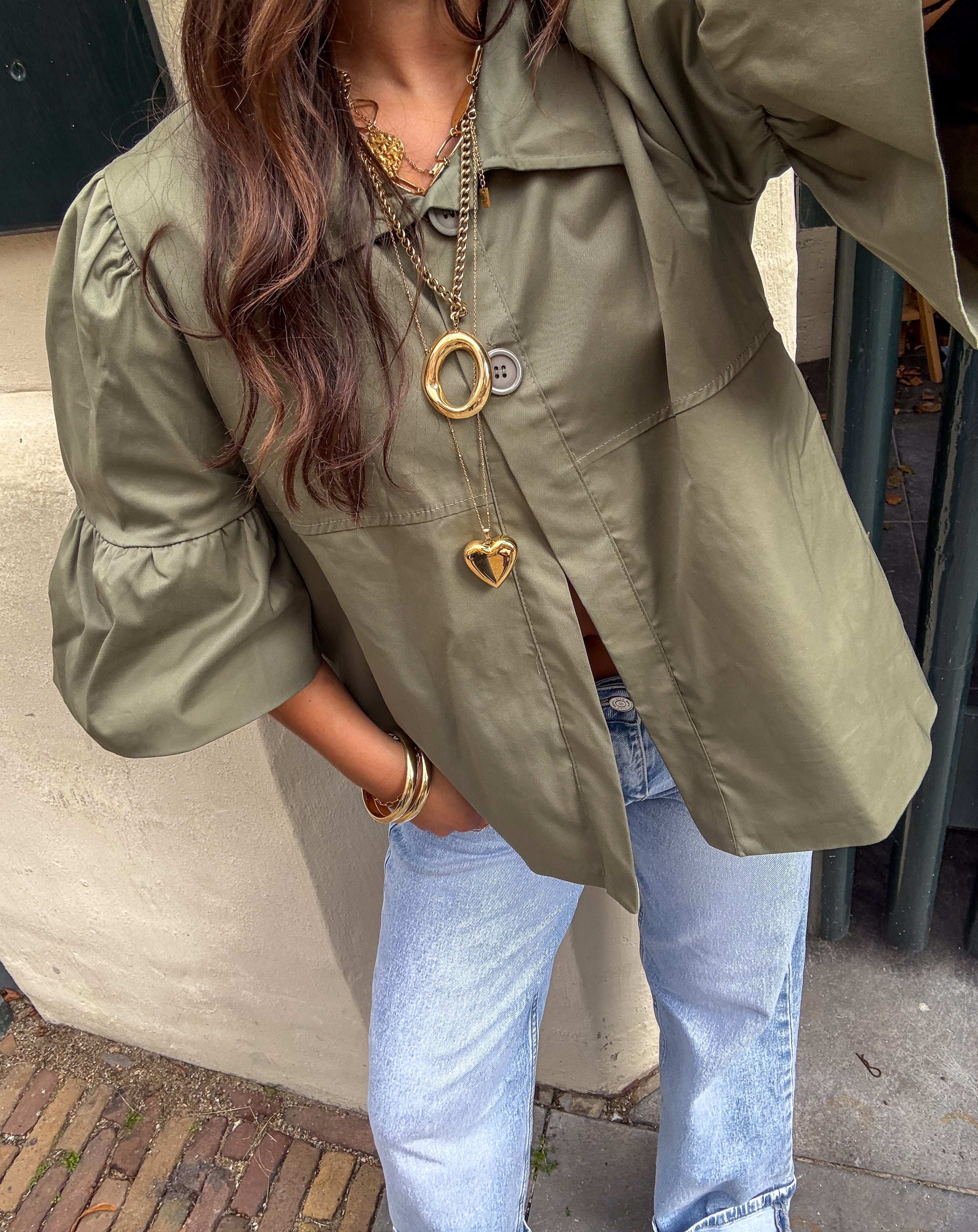 Trench-coat noisette