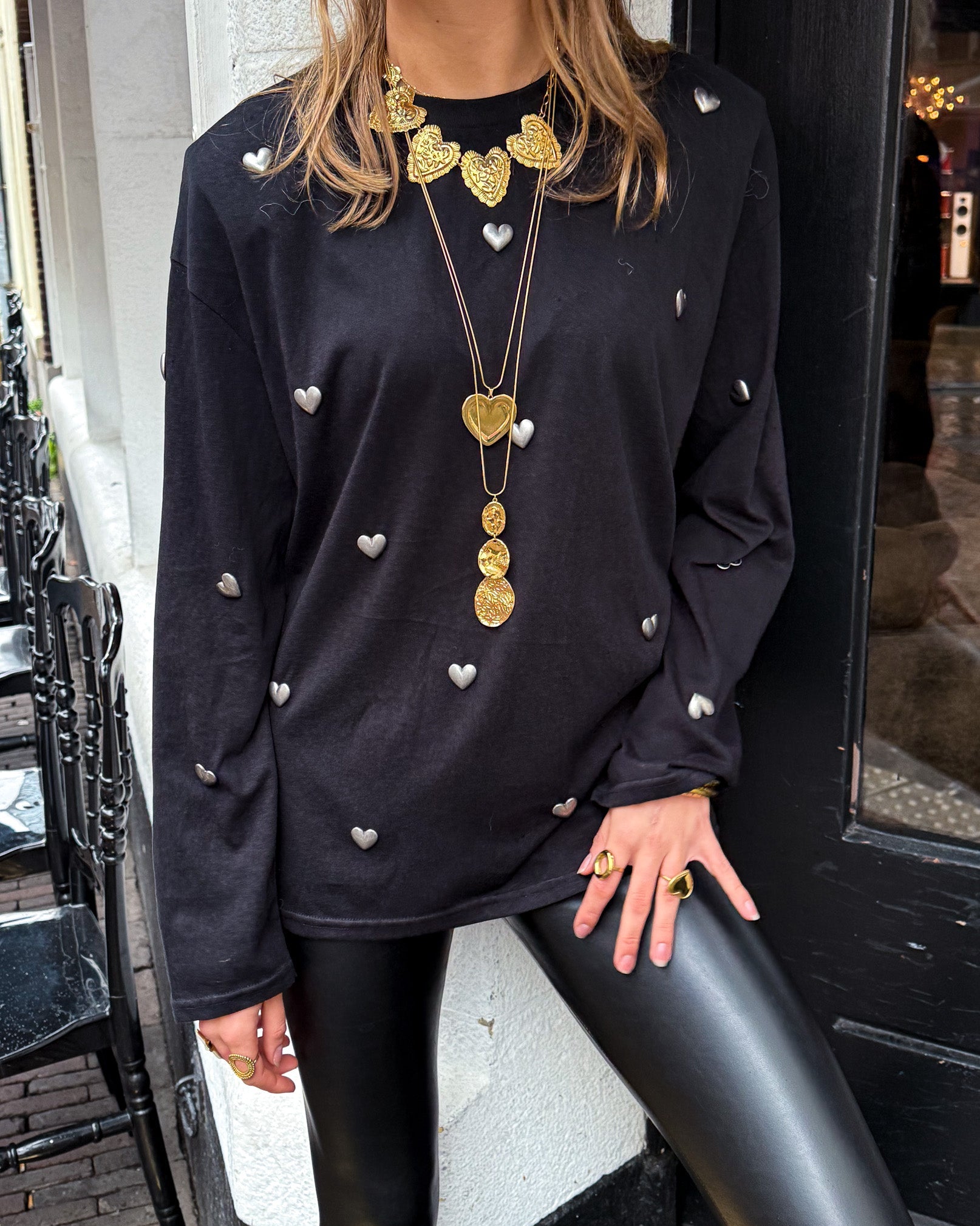 Heart Longsleeve Black