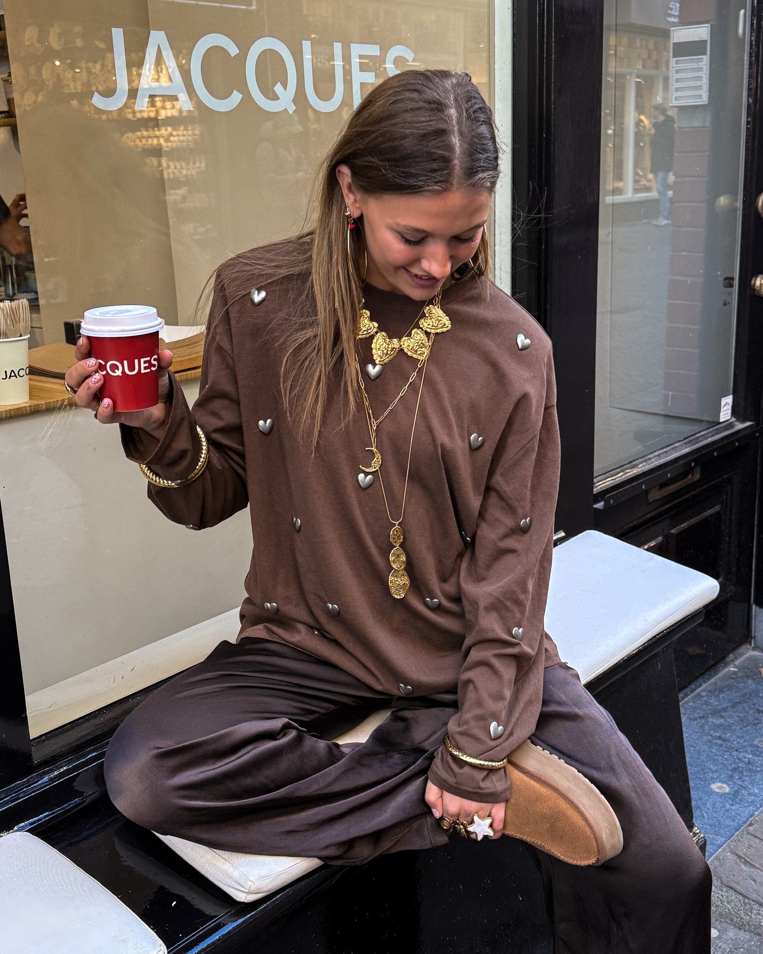 Heart Longsleeve Brown