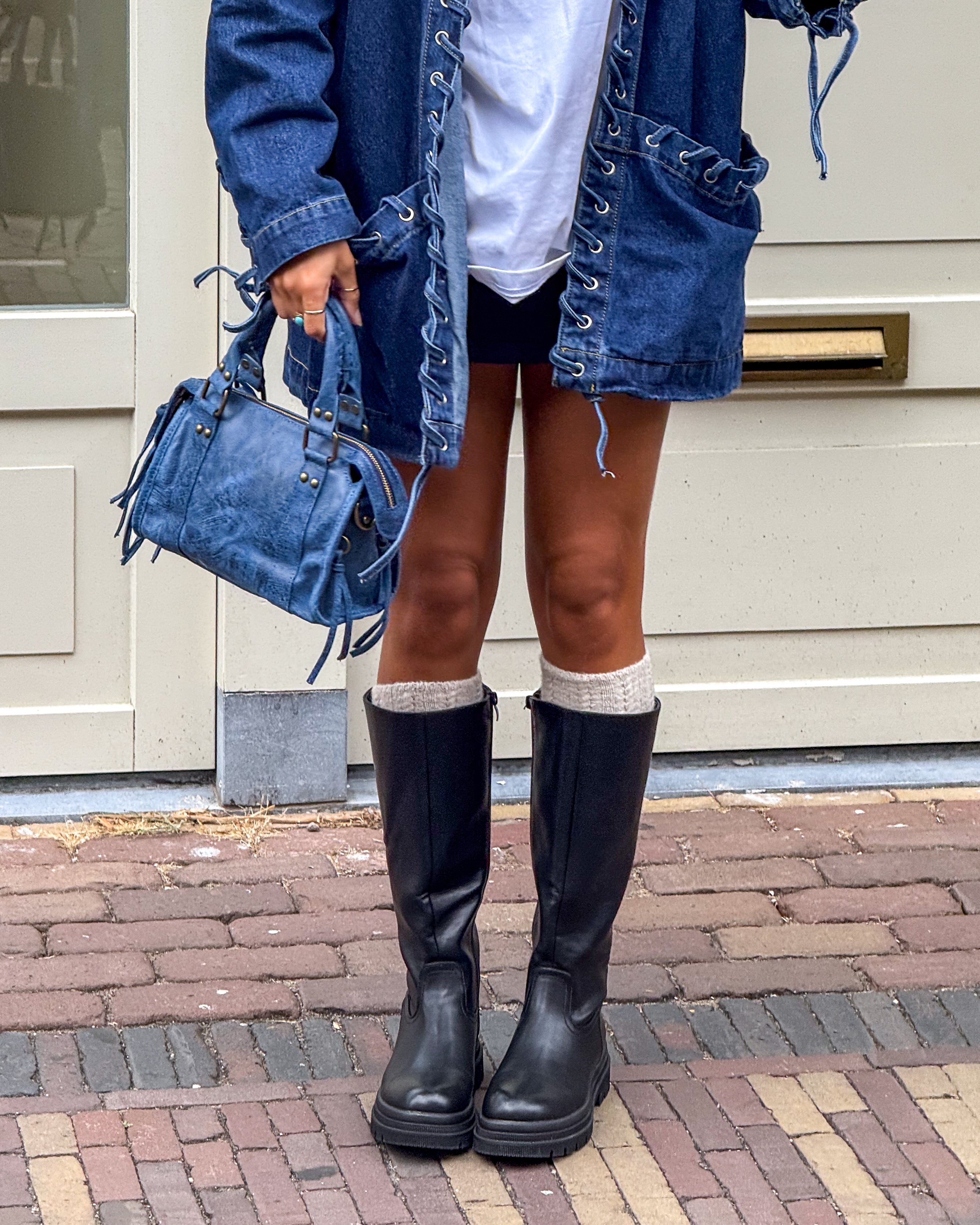 High Under Knee Boots Black