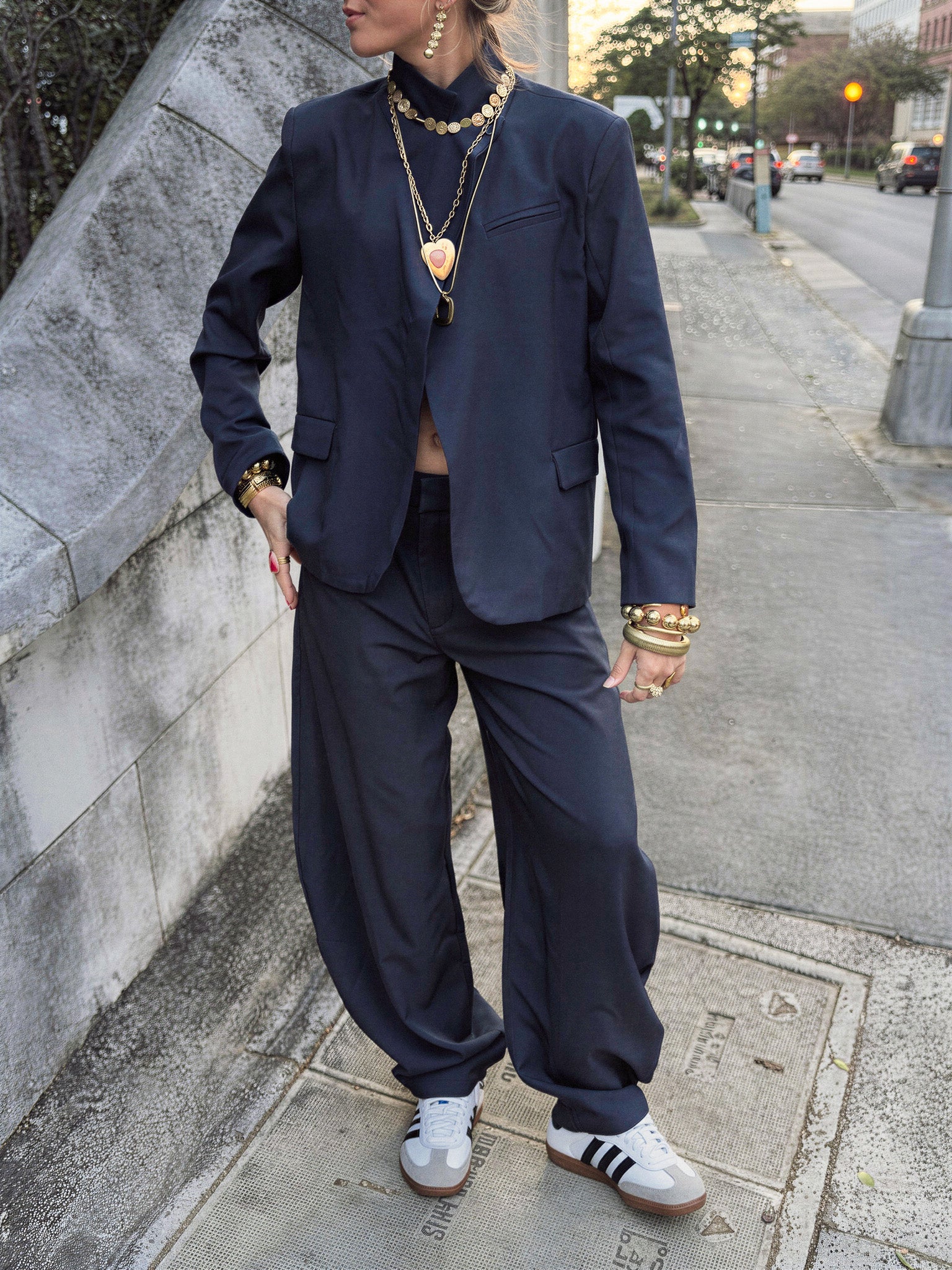 Nina Barrel Pantalon Navy