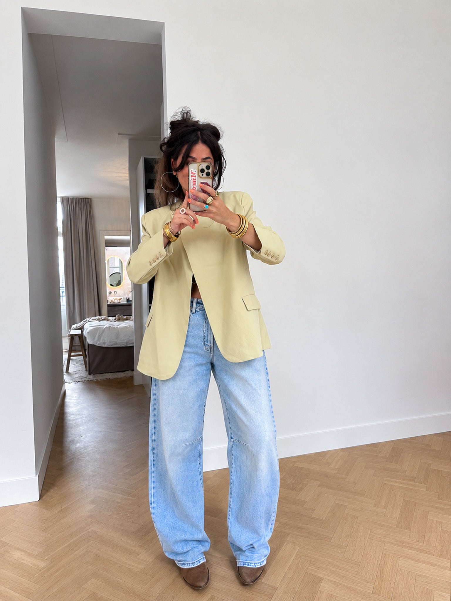 Igone Blazer Olijf Zandkleur