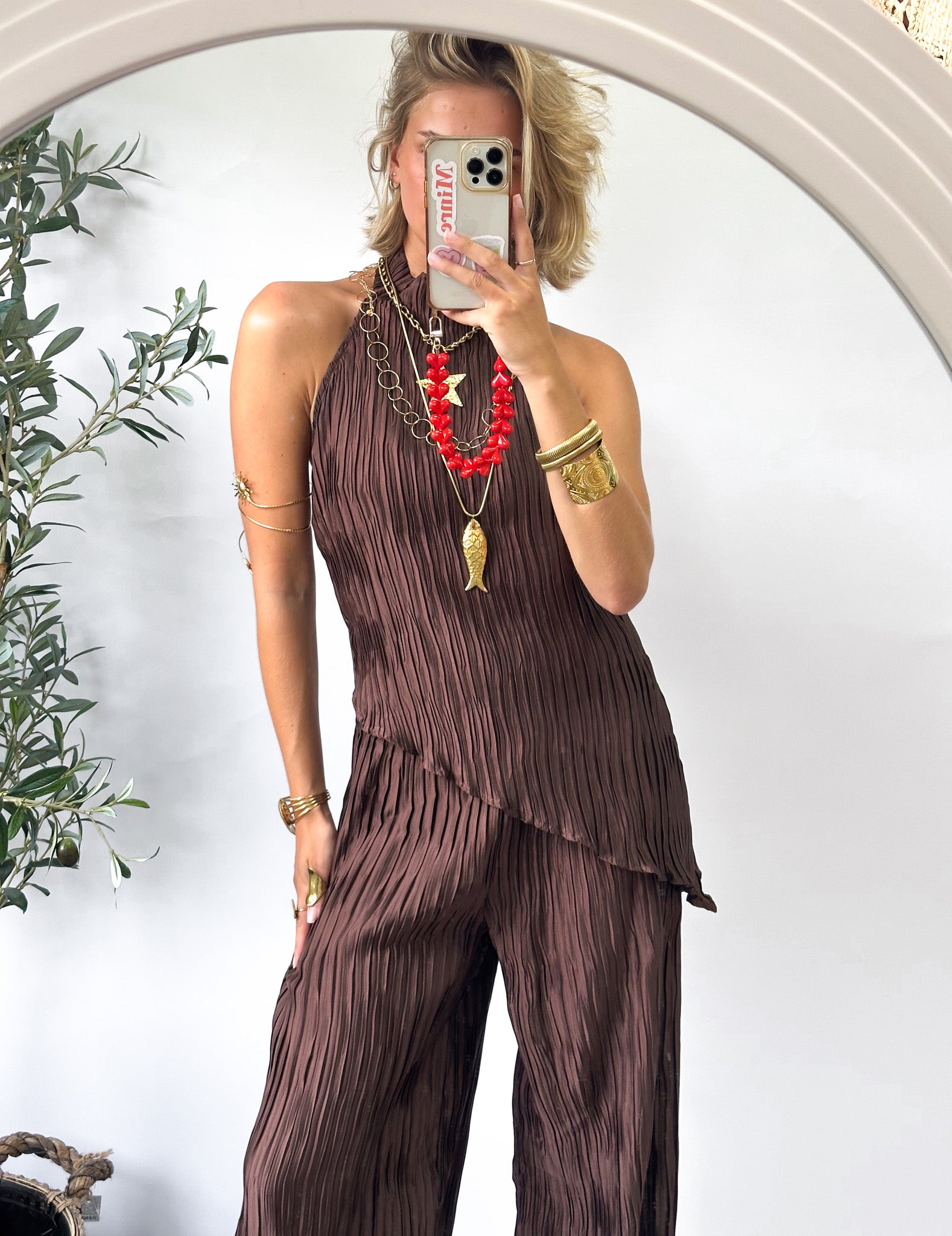 Jean Halter Top Brown