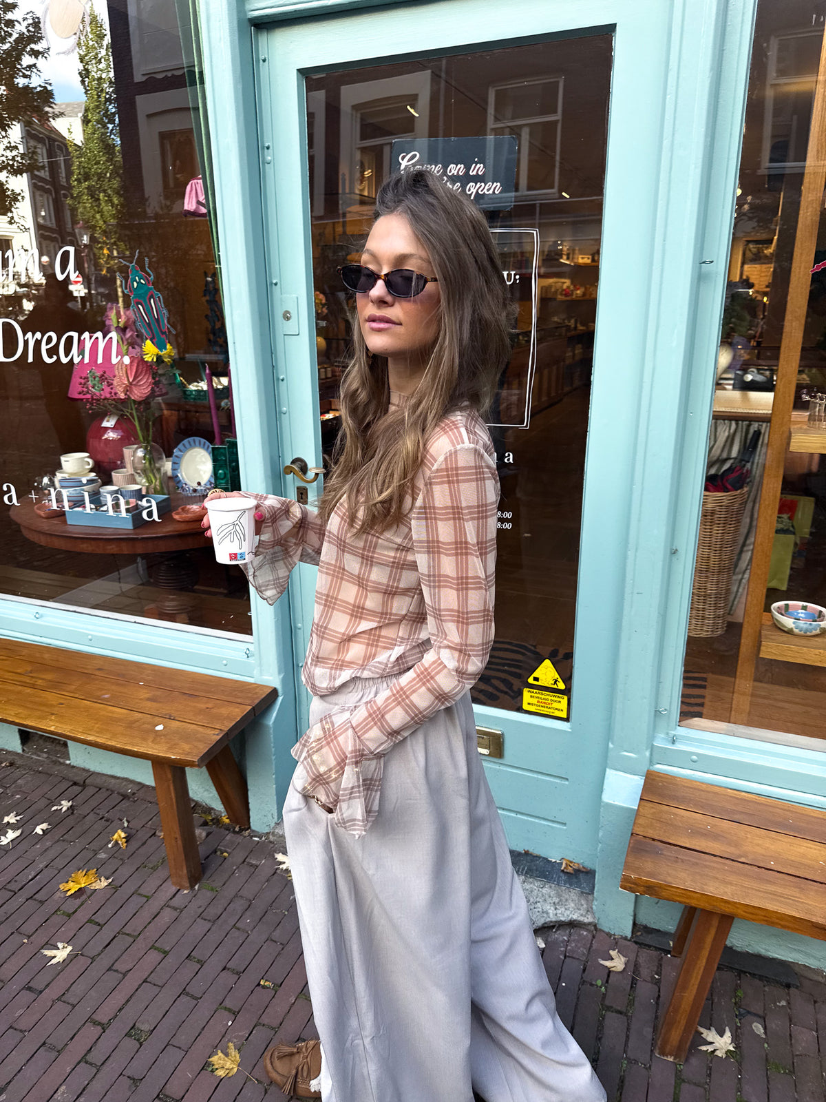 Jomé Mesh Top | Creme