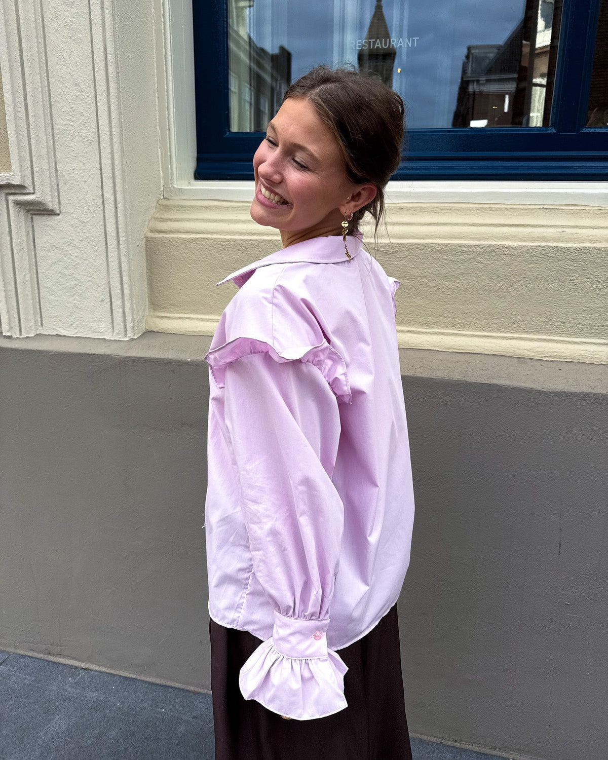 Joy Volant Blouse Pink