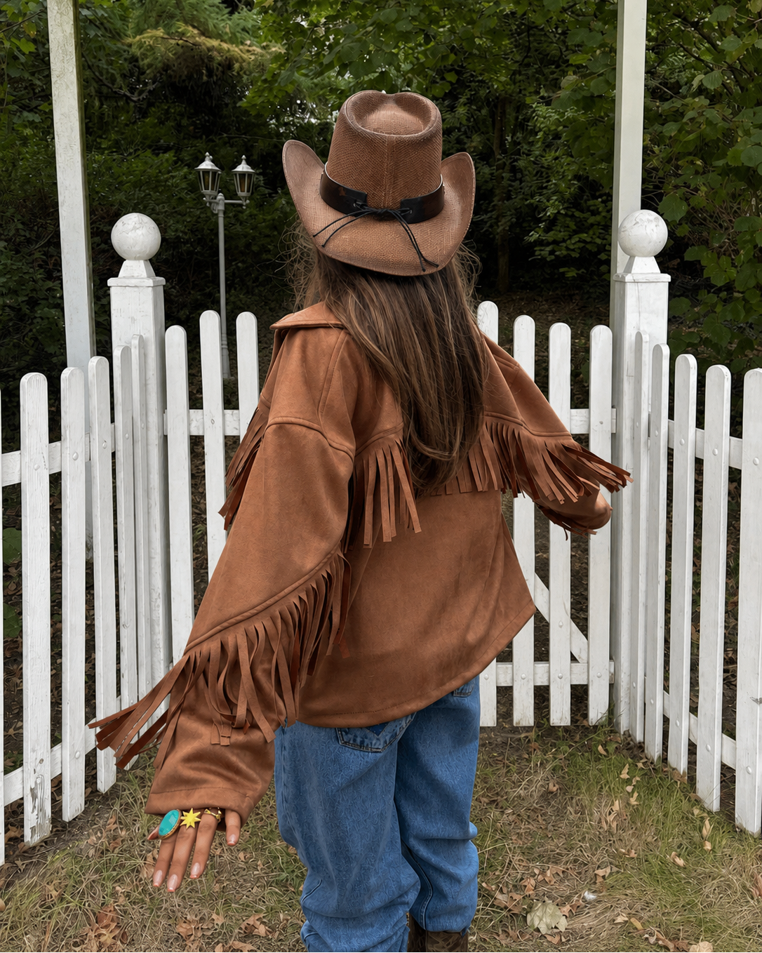 Jum Fringe Jacket Camel