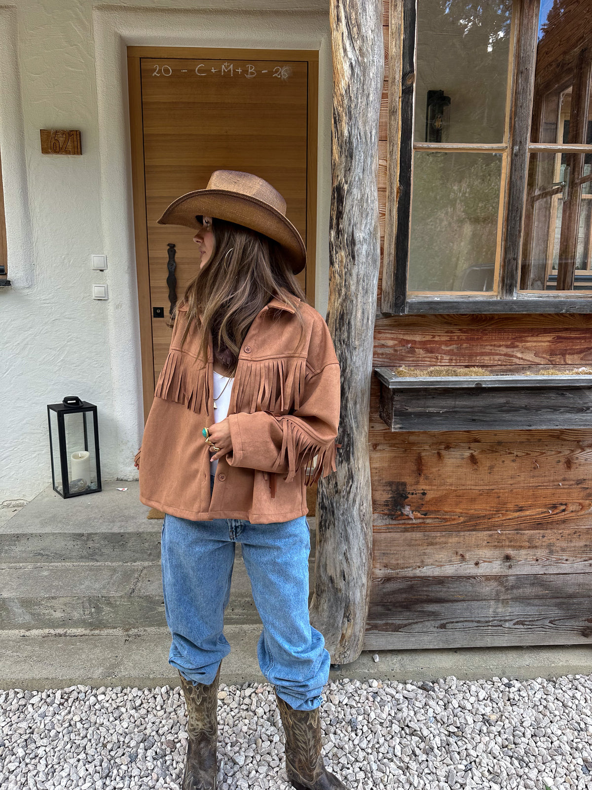 Jum Fringe Jacket Camel