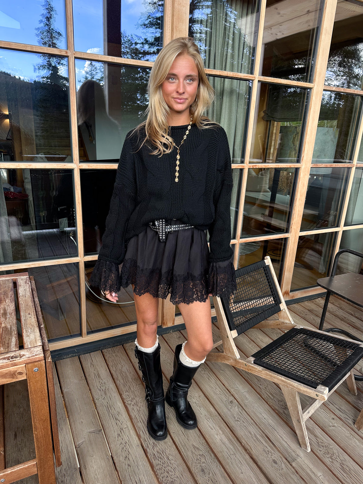 June Lace Dress Black