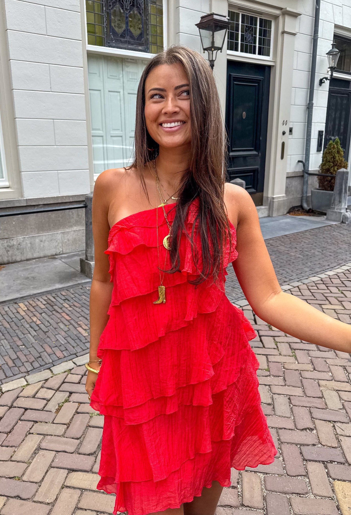 Kate Flowy Dress Red