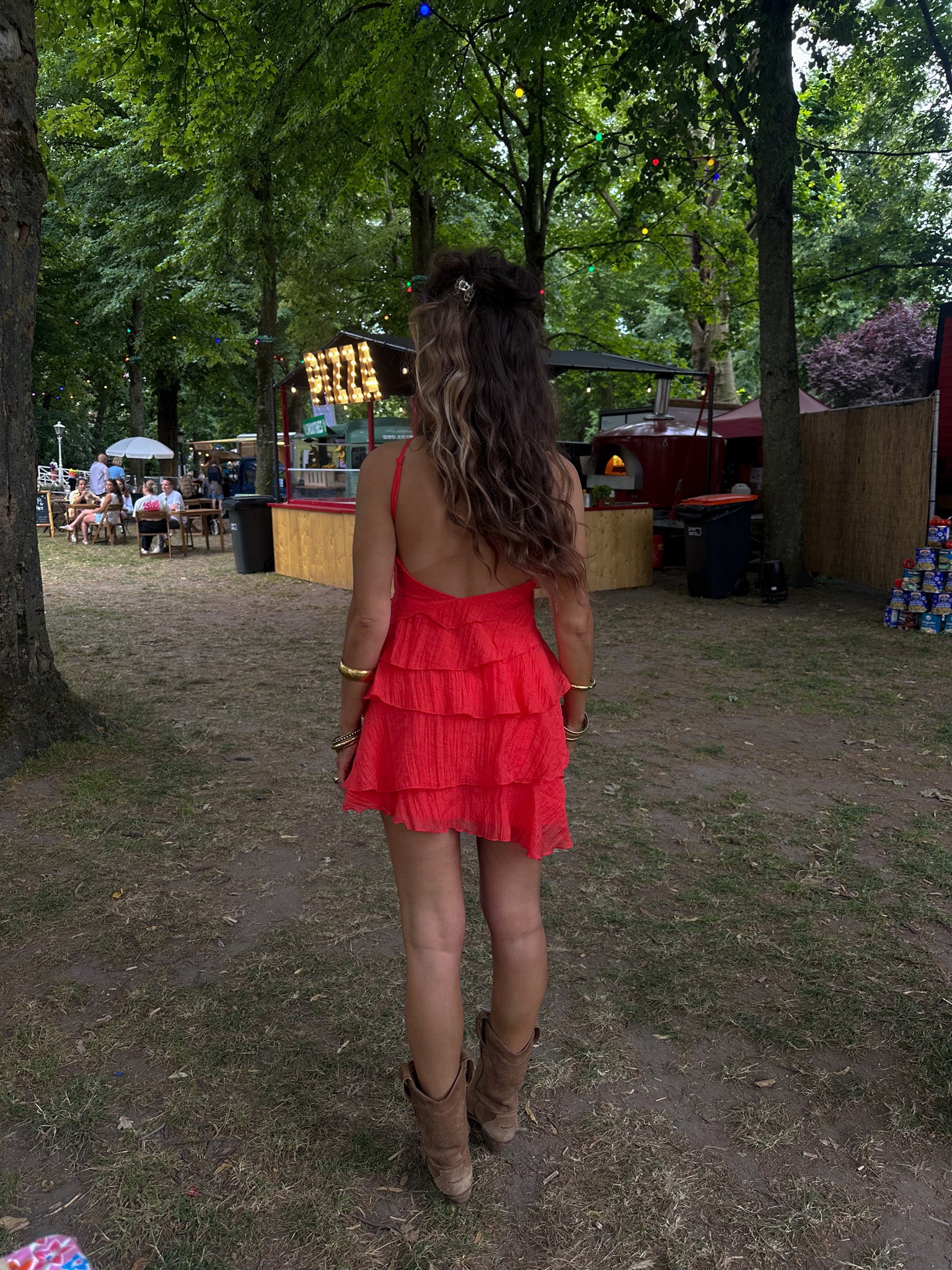 Kate Flowy Jurk Rood