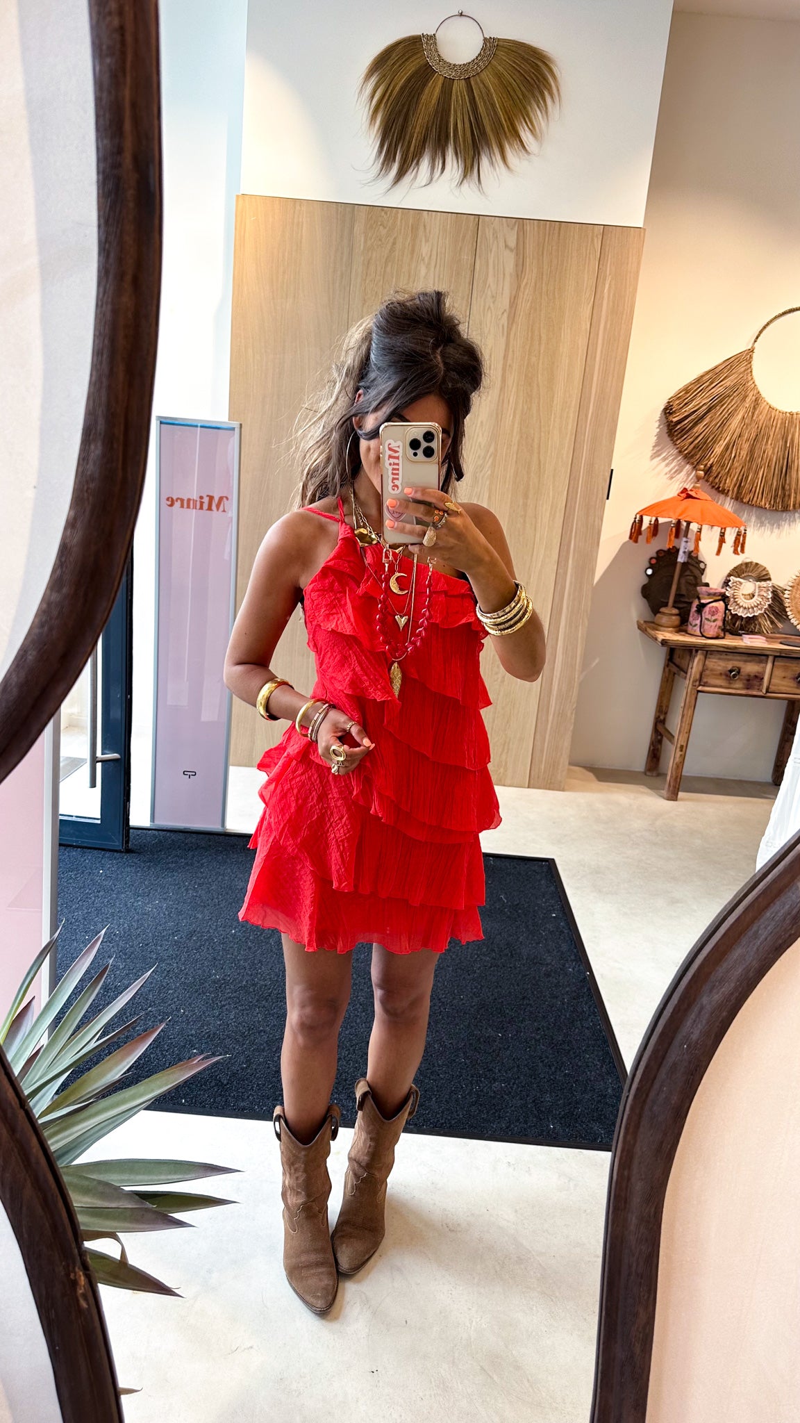 Kate Flowy Jurk Rood