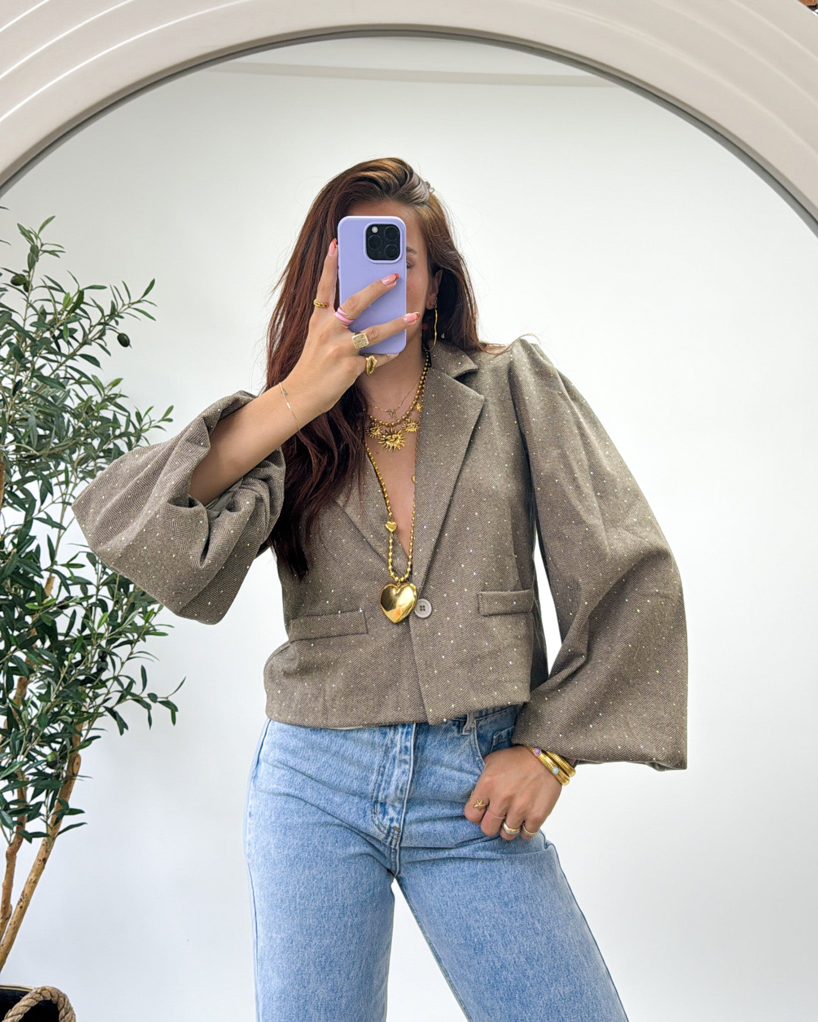 Kim Diamond Blazer Brown