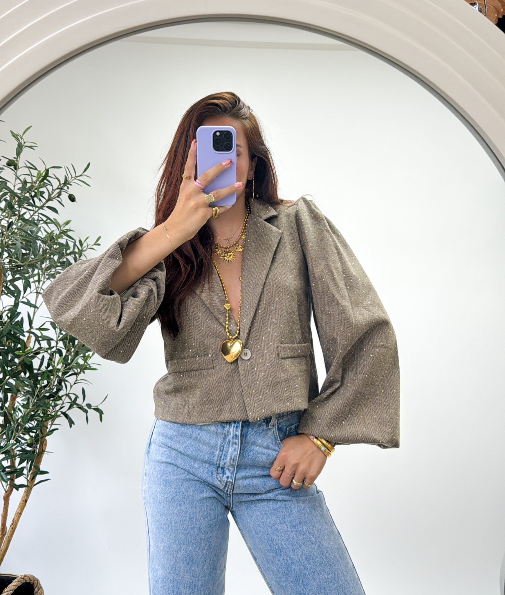 Kim Diamond Blazer Brown