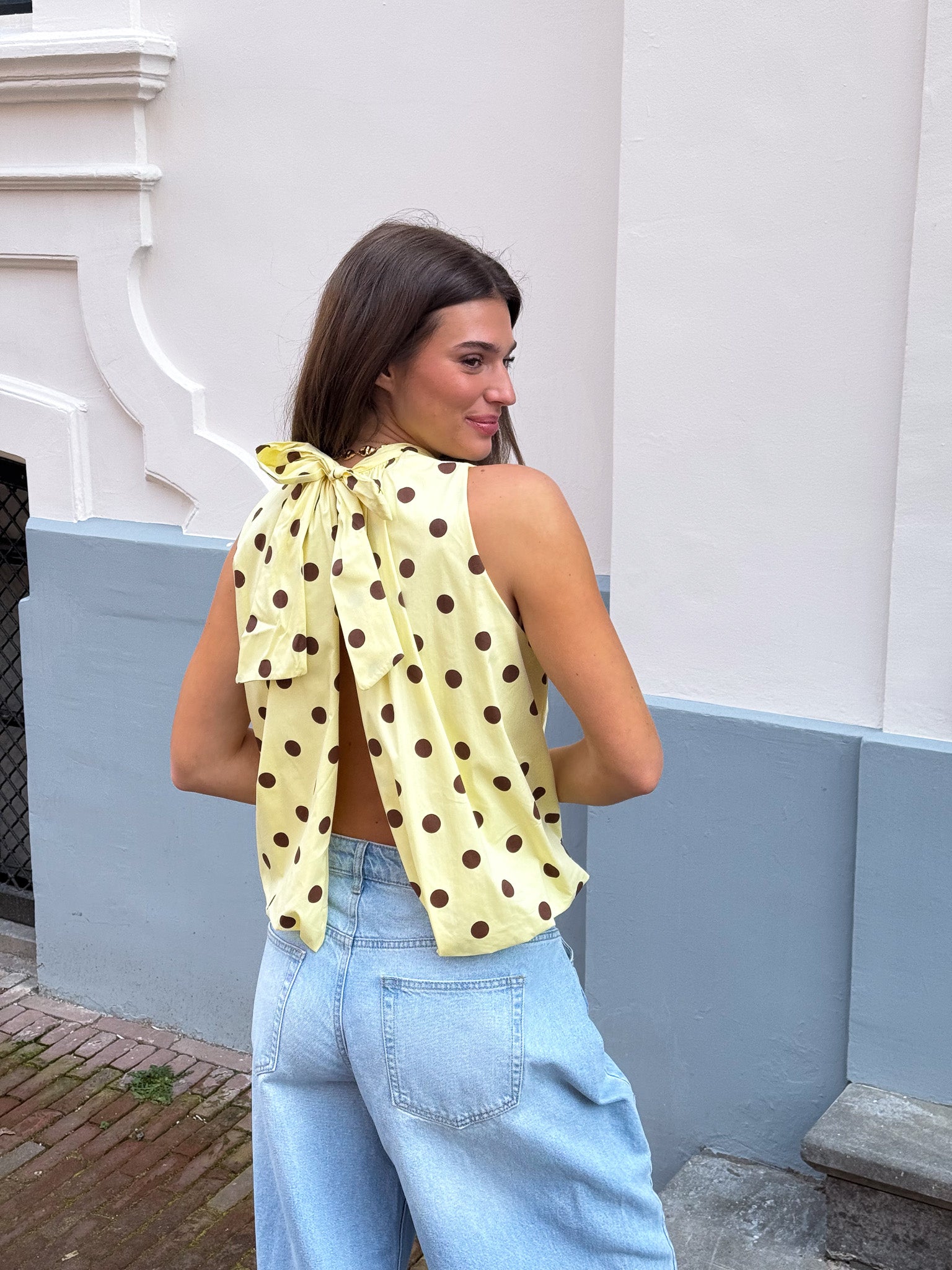 Kimmy Stippen Top Geel