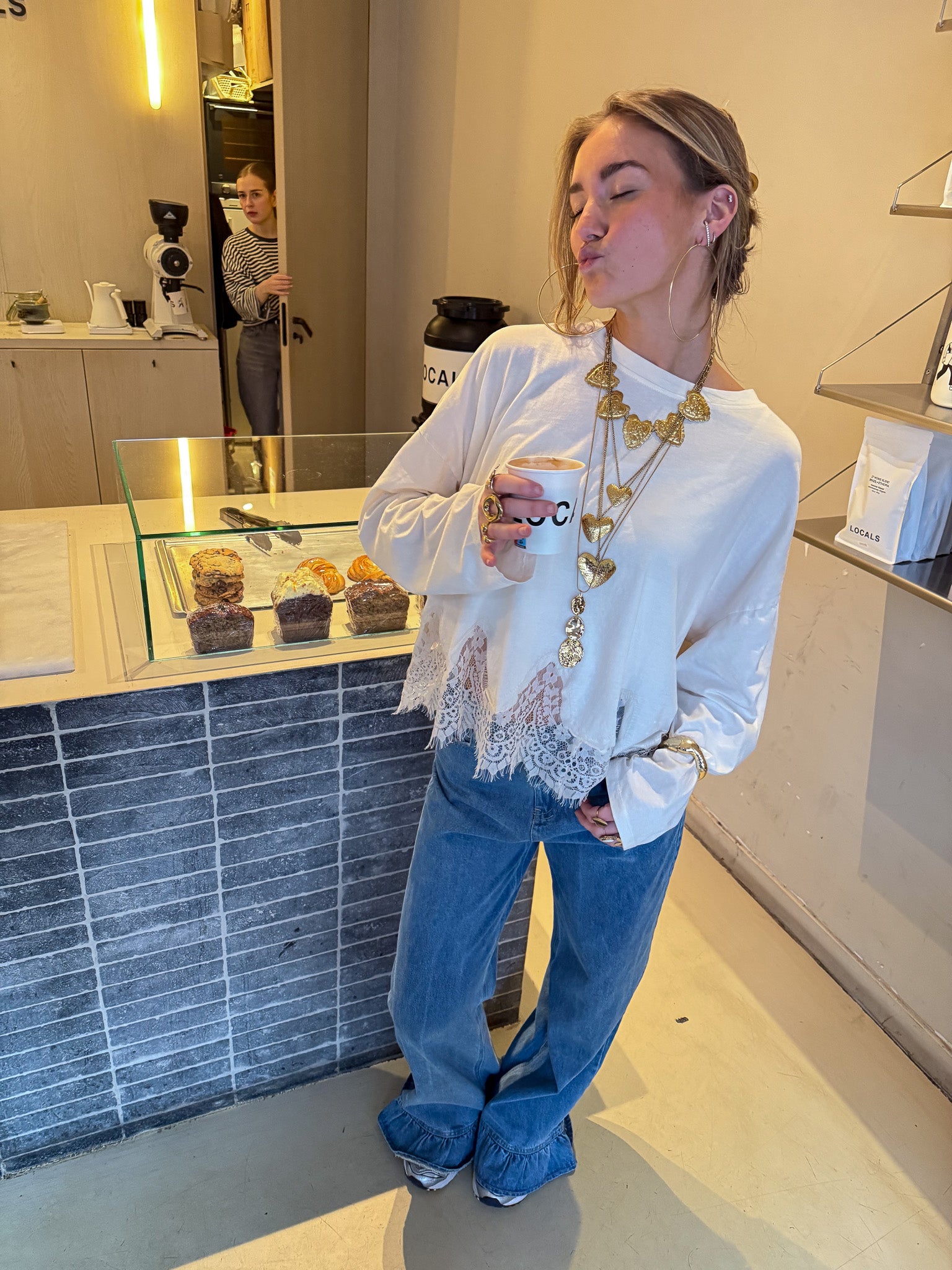 May Straight Leg Ruffle Jeans