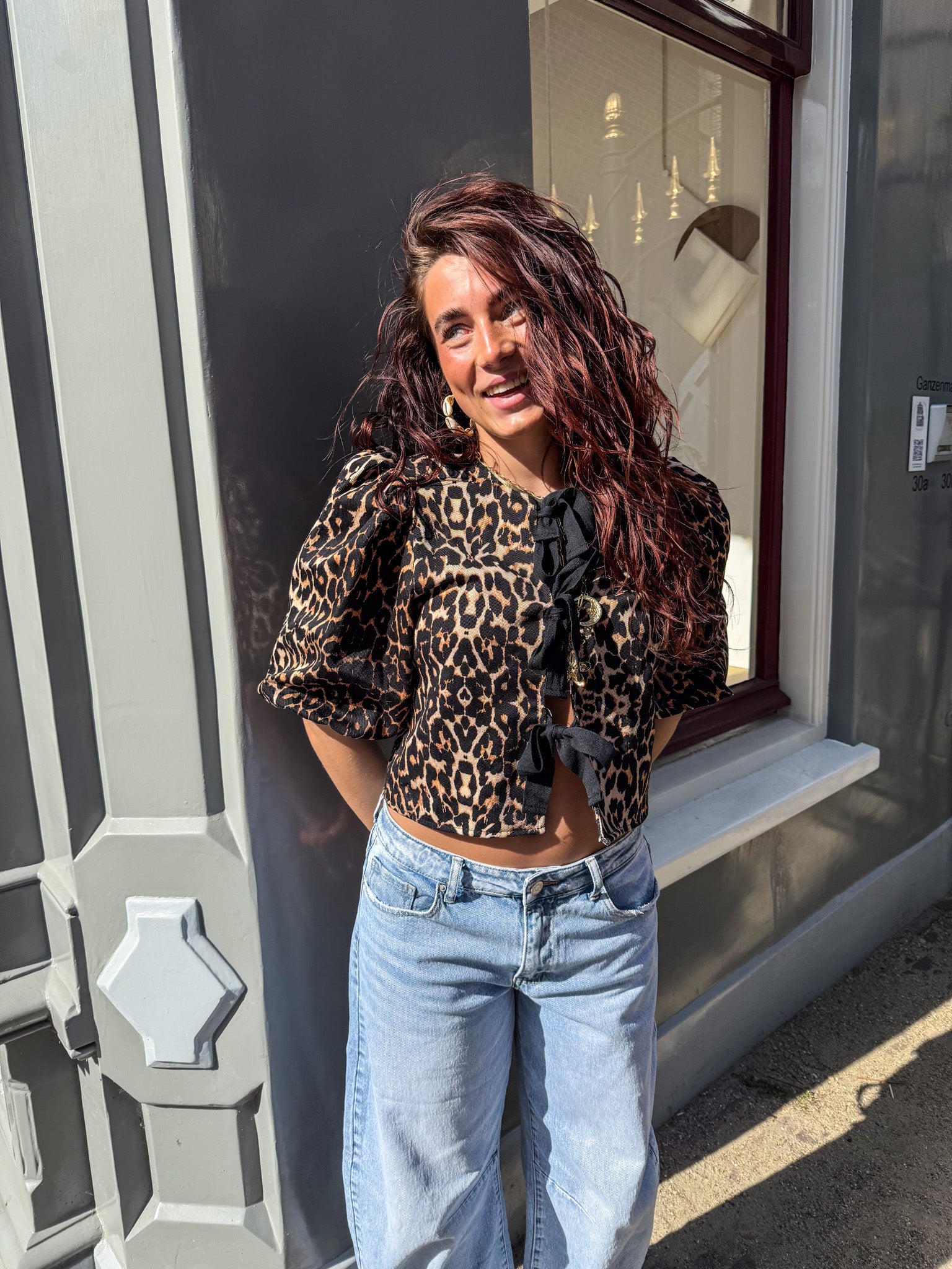 Leonora Leopard Top