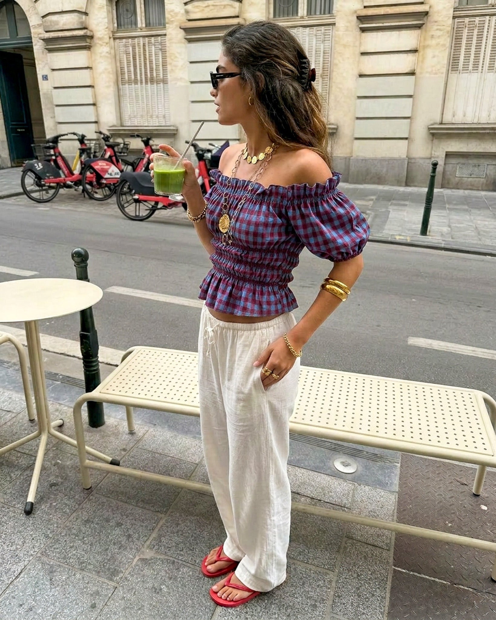 Lien Geruite Top