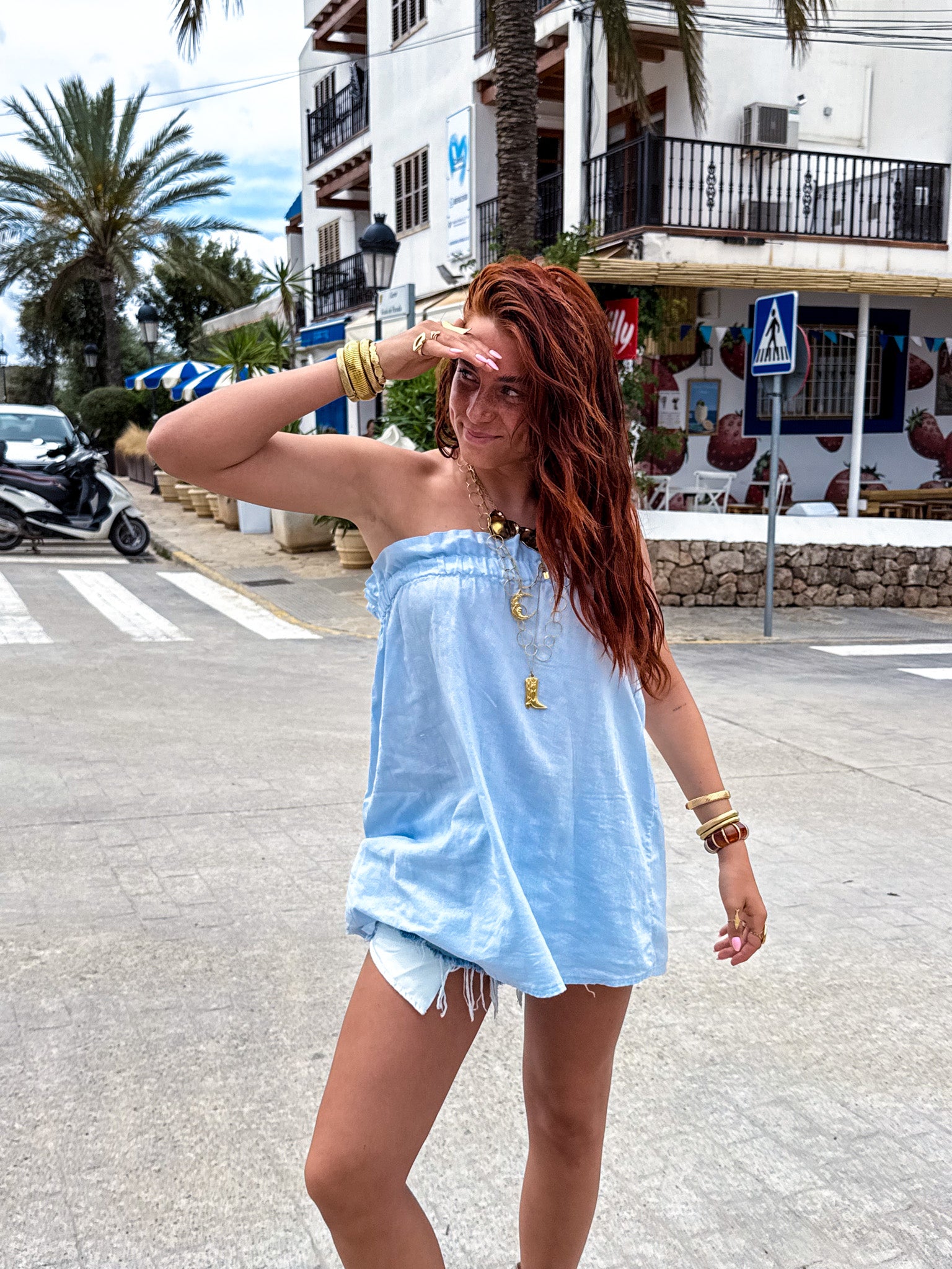 Llonga Top Skye Blue