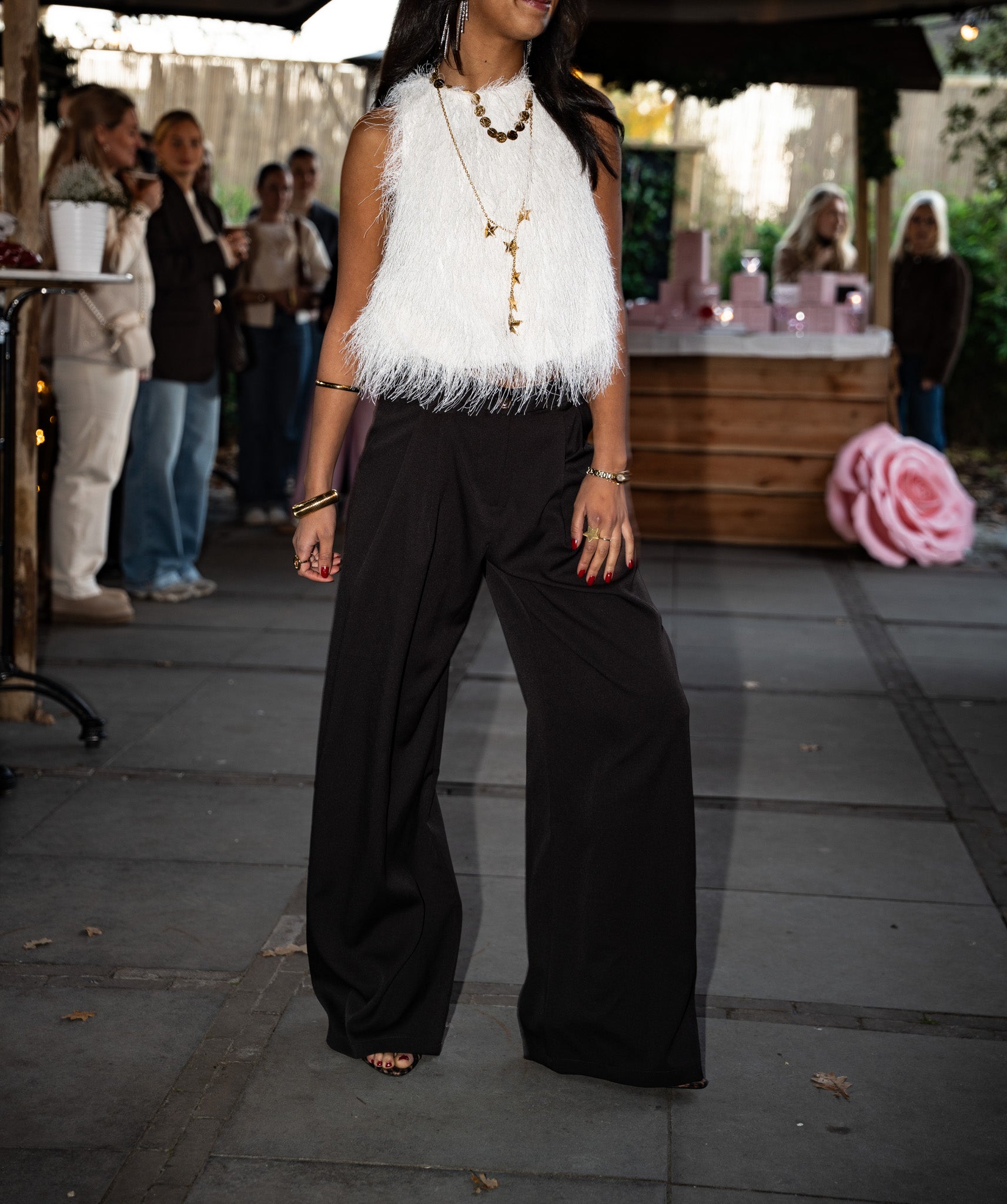 Maryam Fluffy Top Blanc