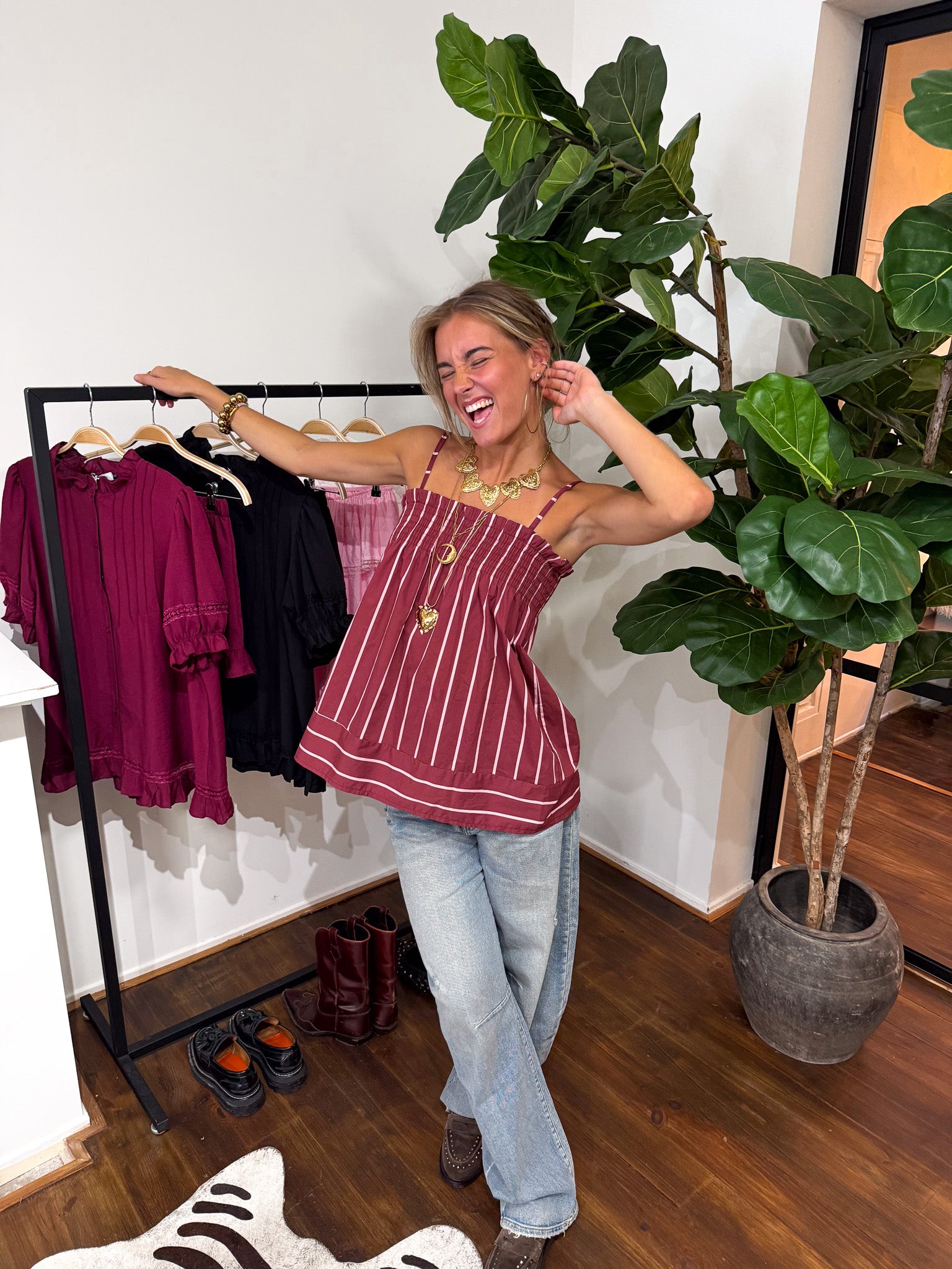 Mary Streep Top Bordeaux