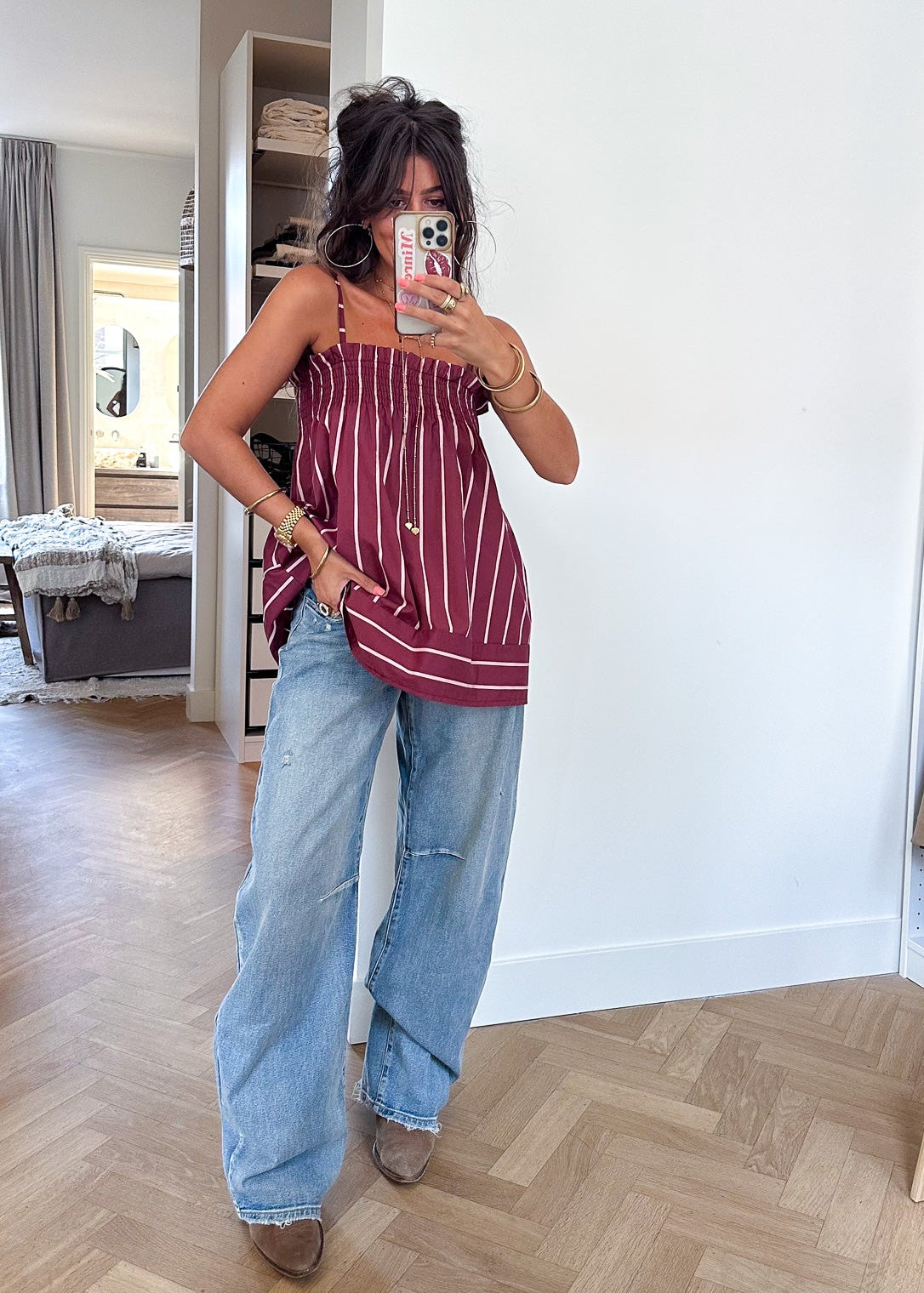 Mary Streep Top Bordeaux