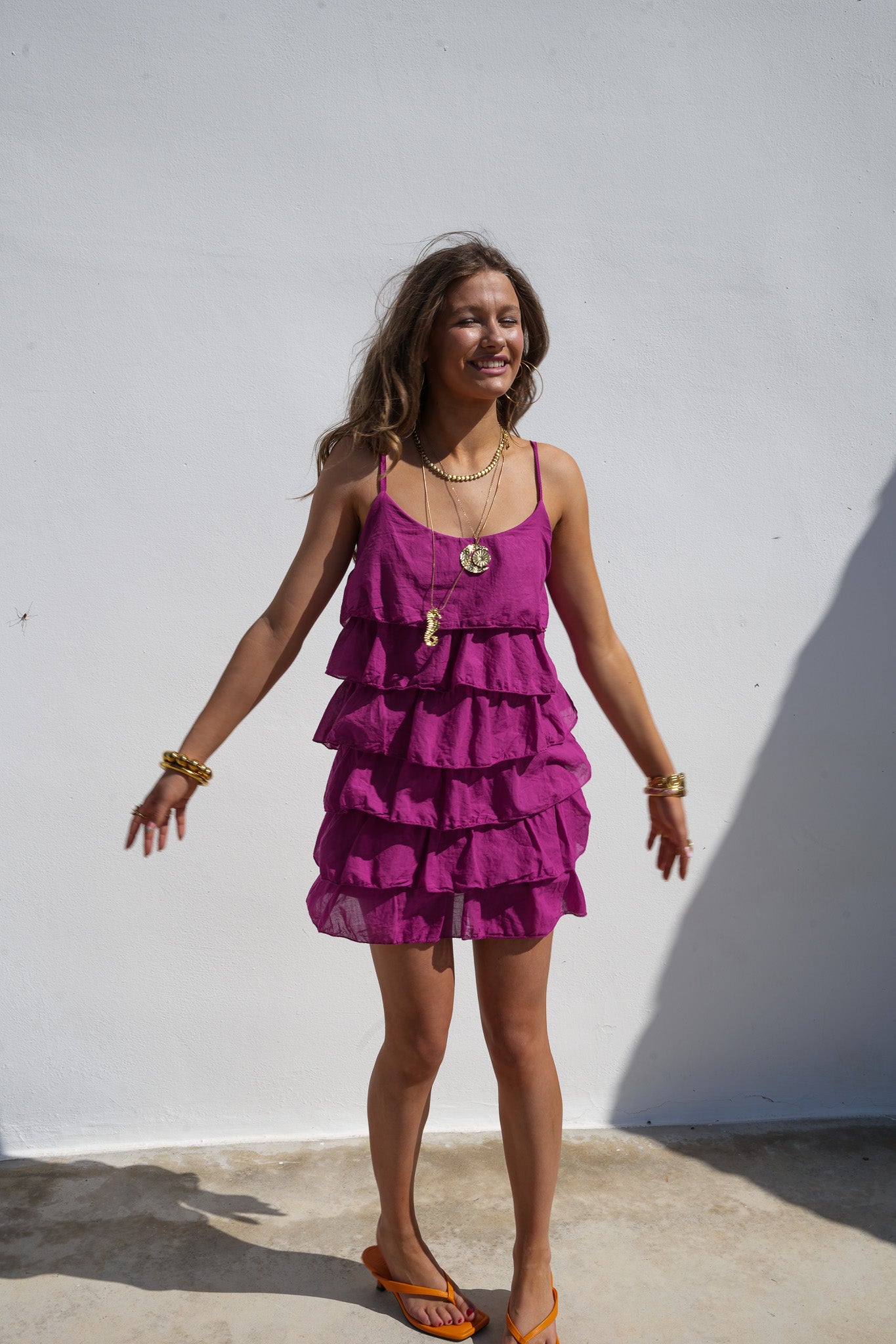 Maud Flowy Jurk Paars
