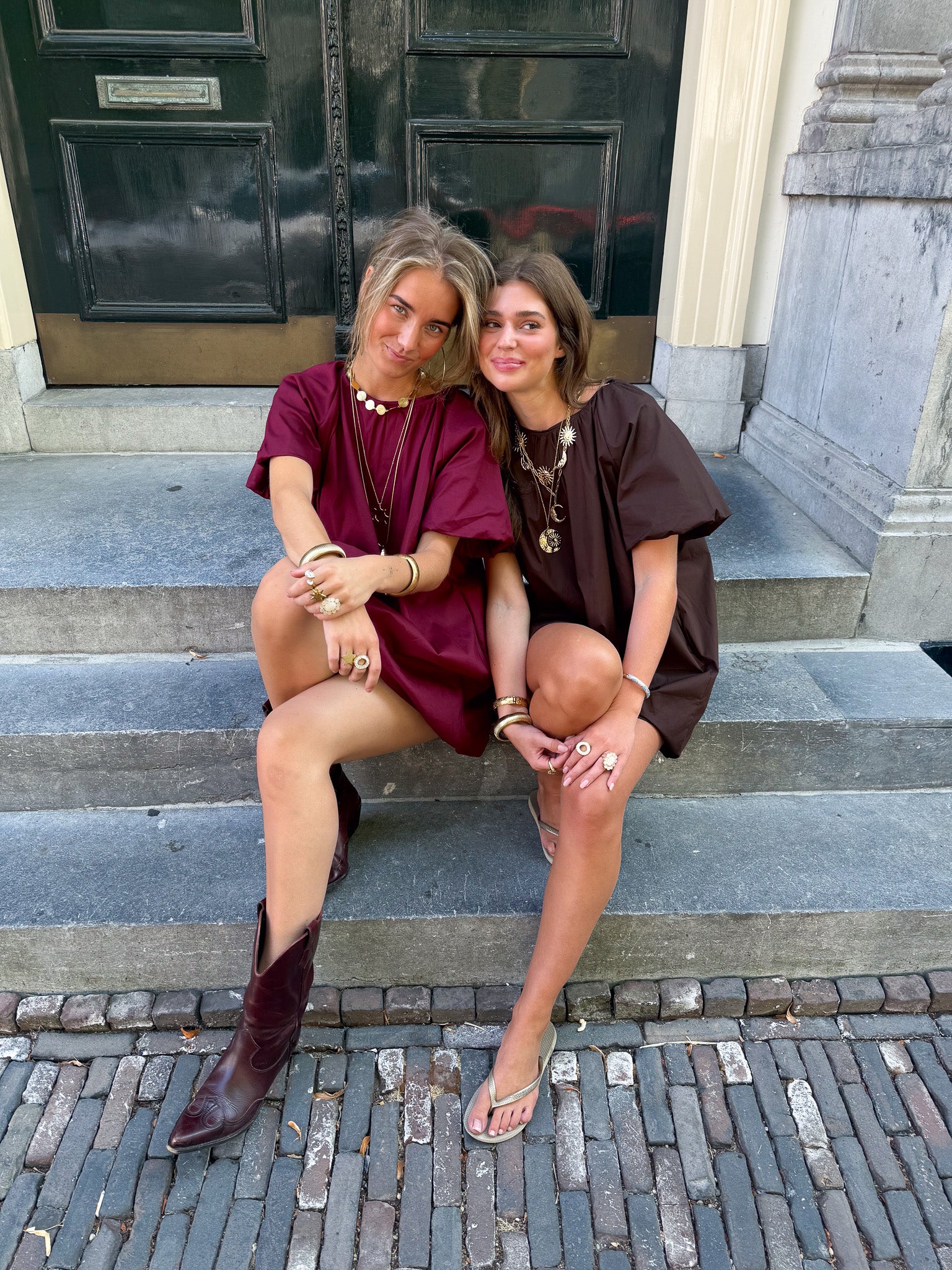 Mayores Jurk Bordeaux