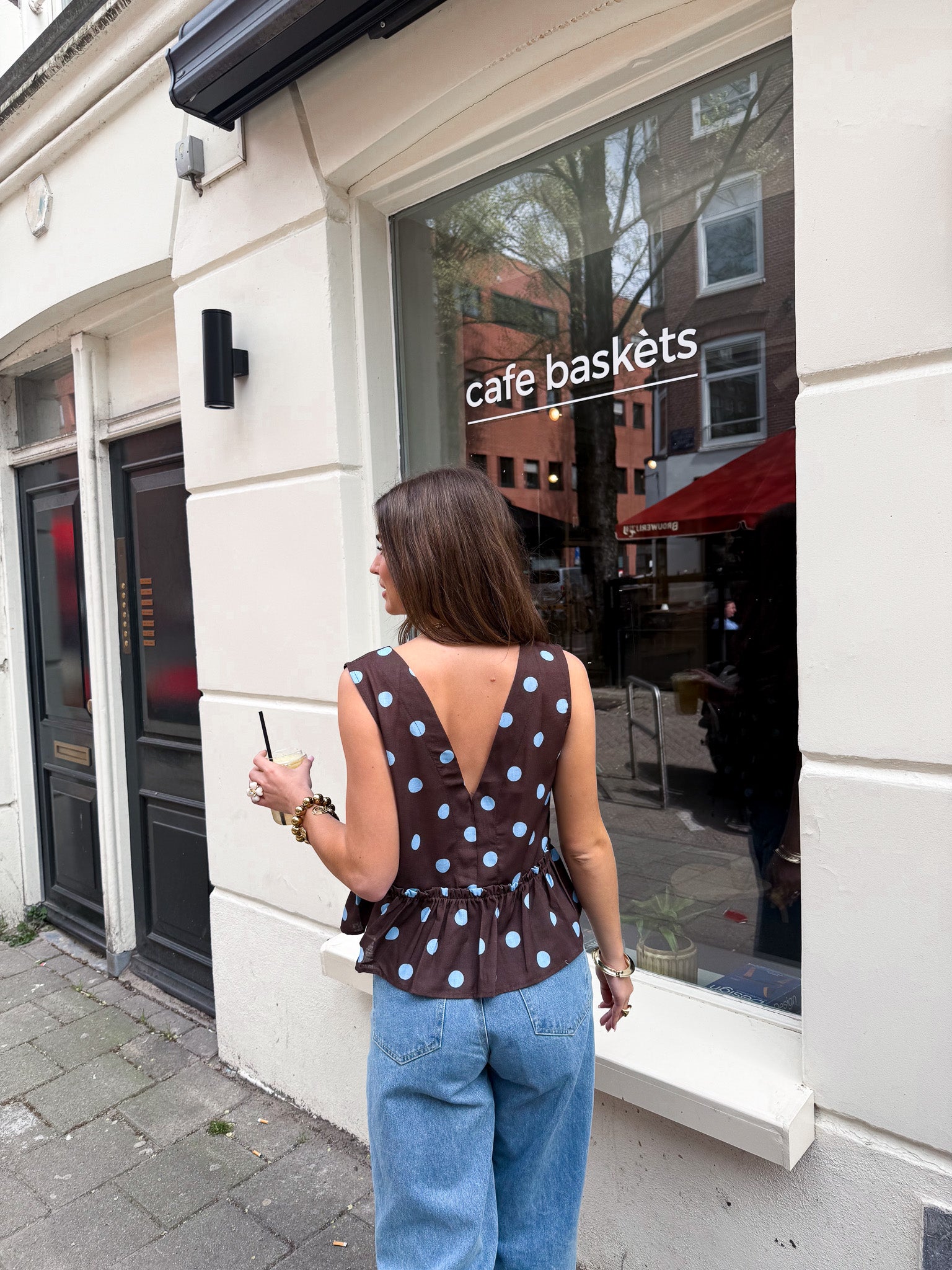 Memory Stippen Top Bruin