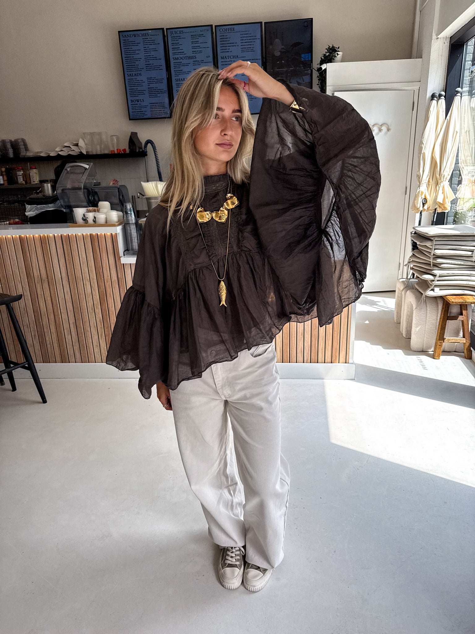 Michaela Blouse Brown
