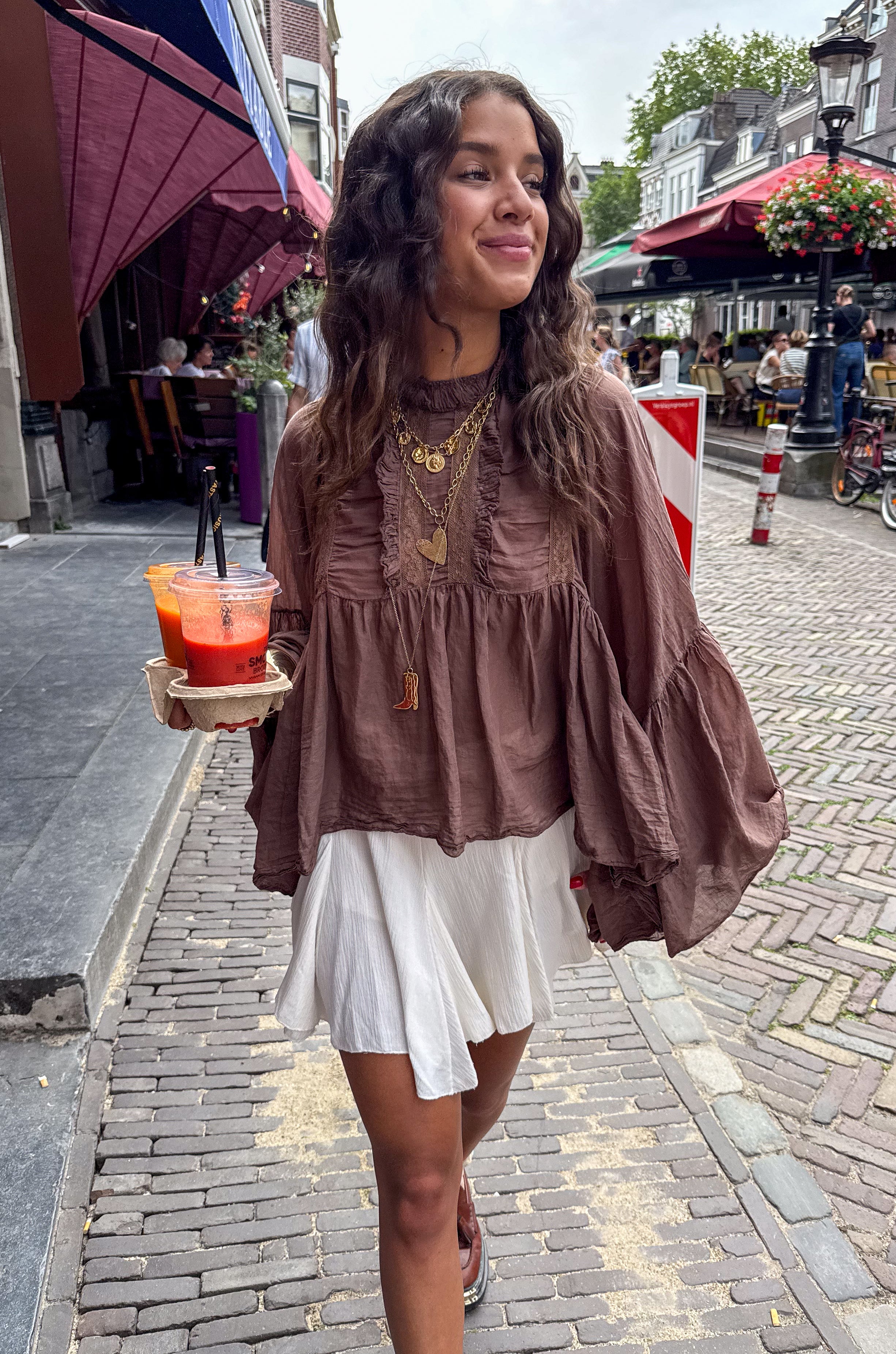 Michaela Blouse Brown
