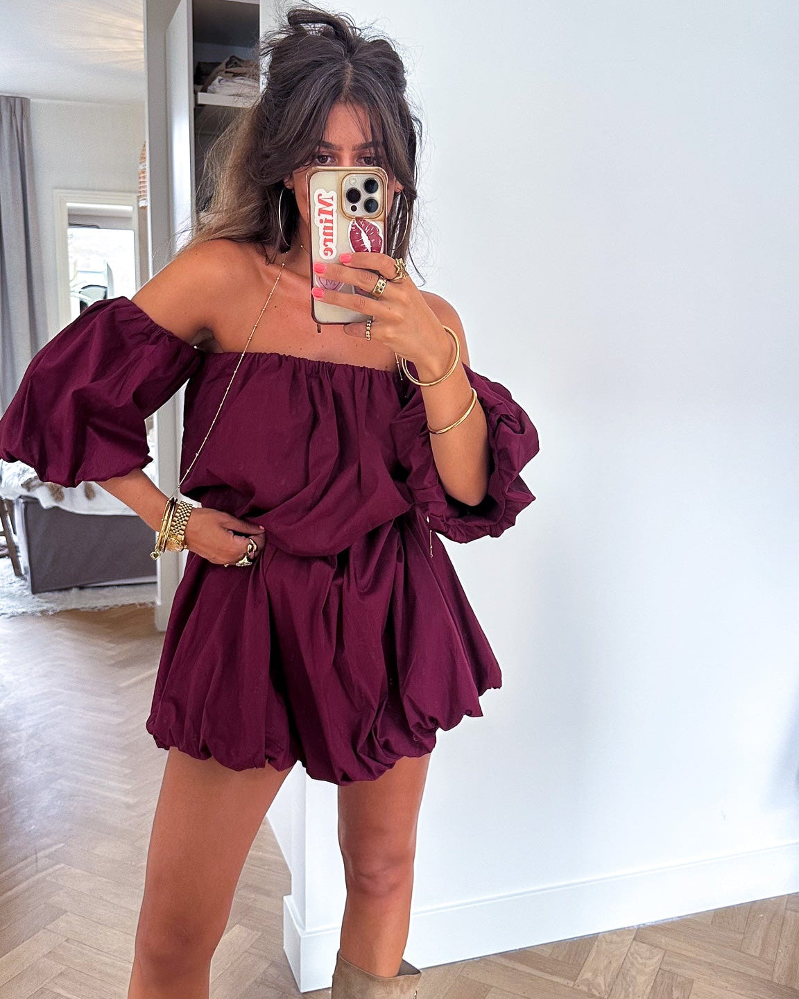 Mila Dress Bordeaux