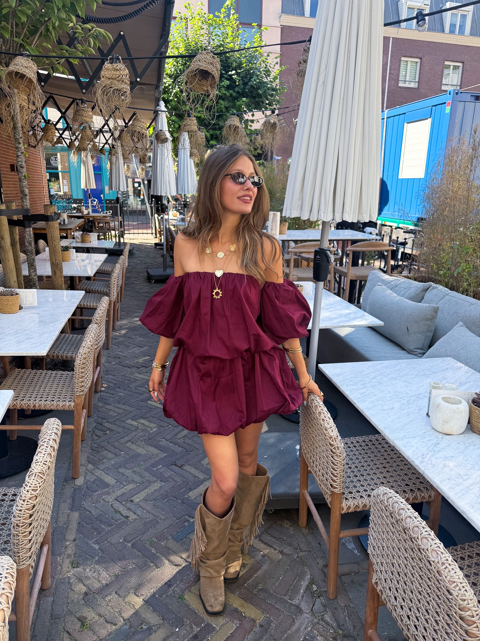 Mila Dress Bordeaux