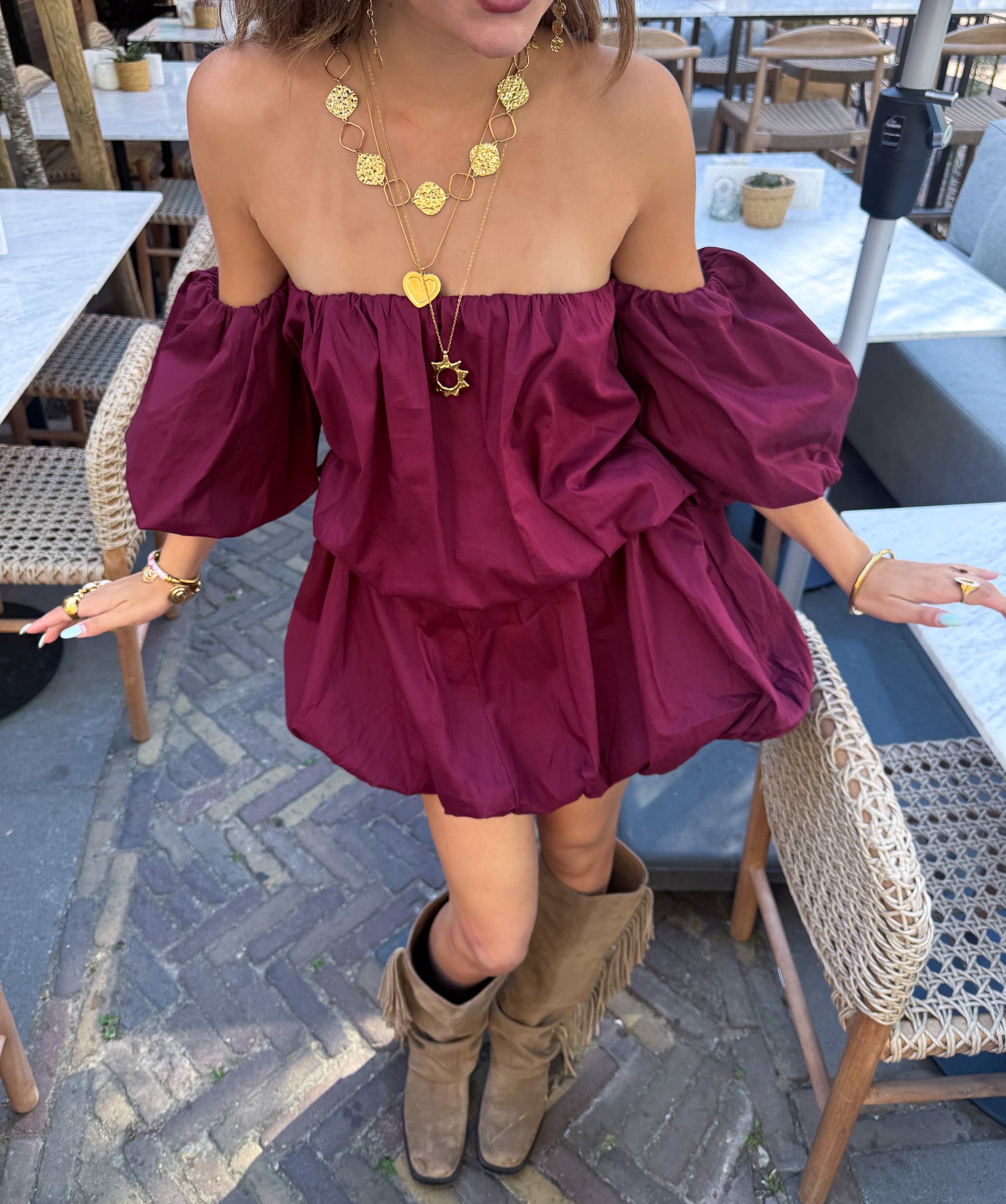 Mila Dress Bordeaux