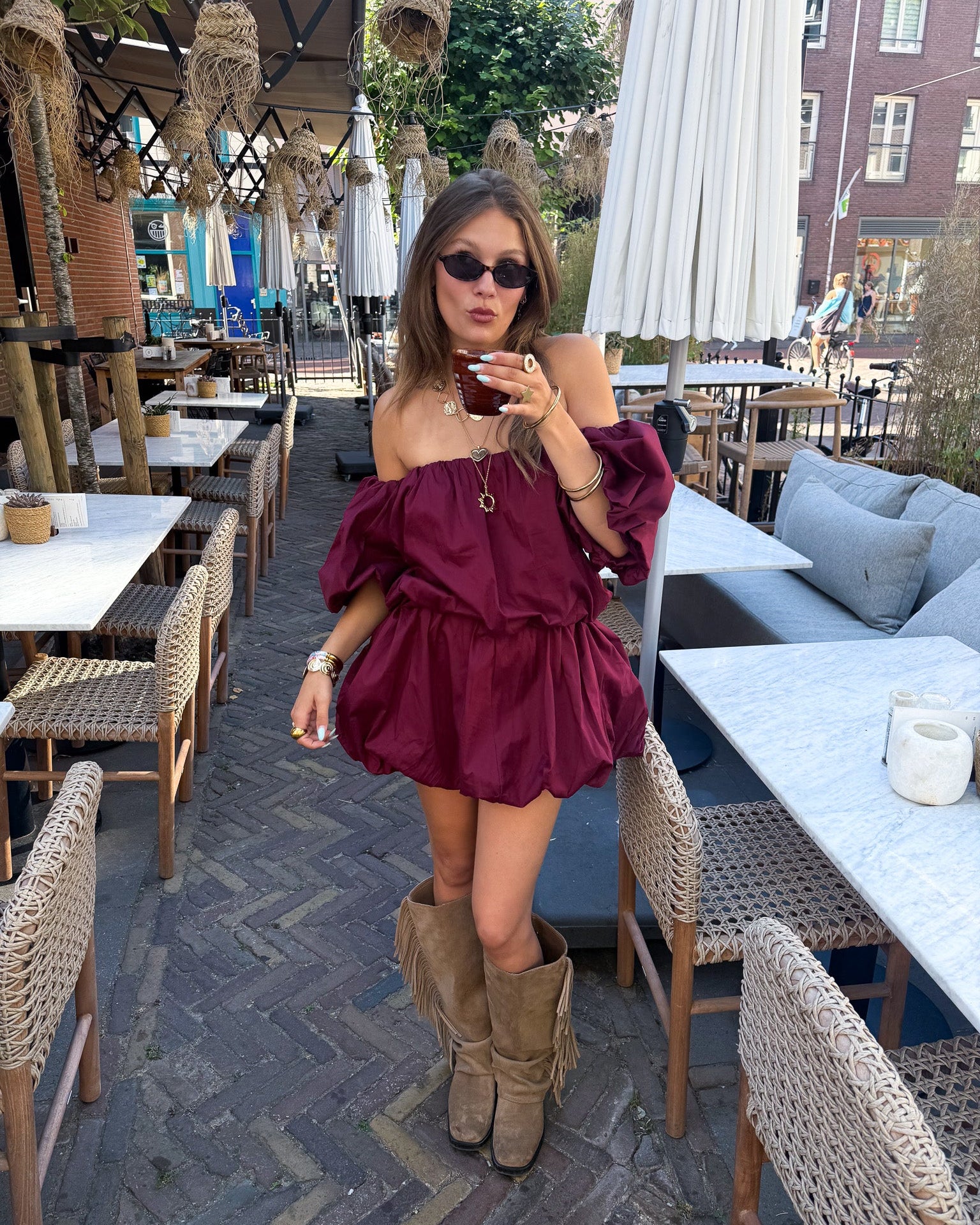 Mila Dress Bordeaux