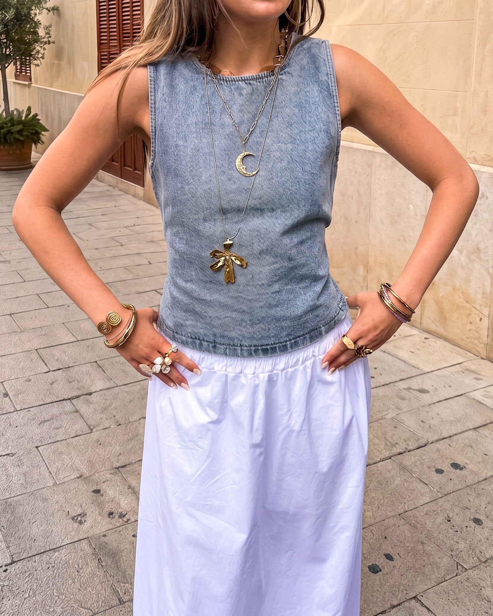Millie Denim Top
