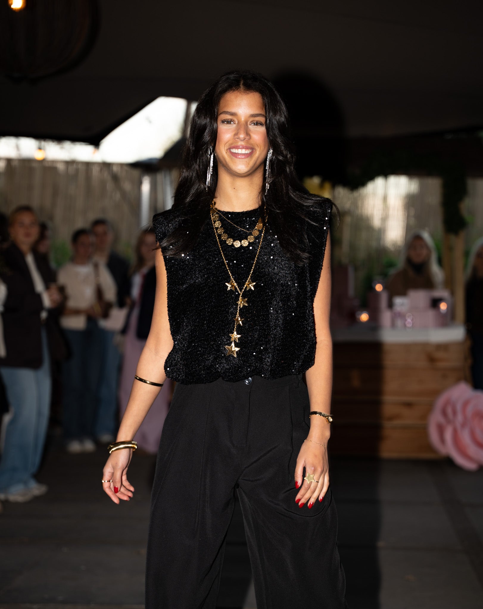 Milou Glitter Top Black