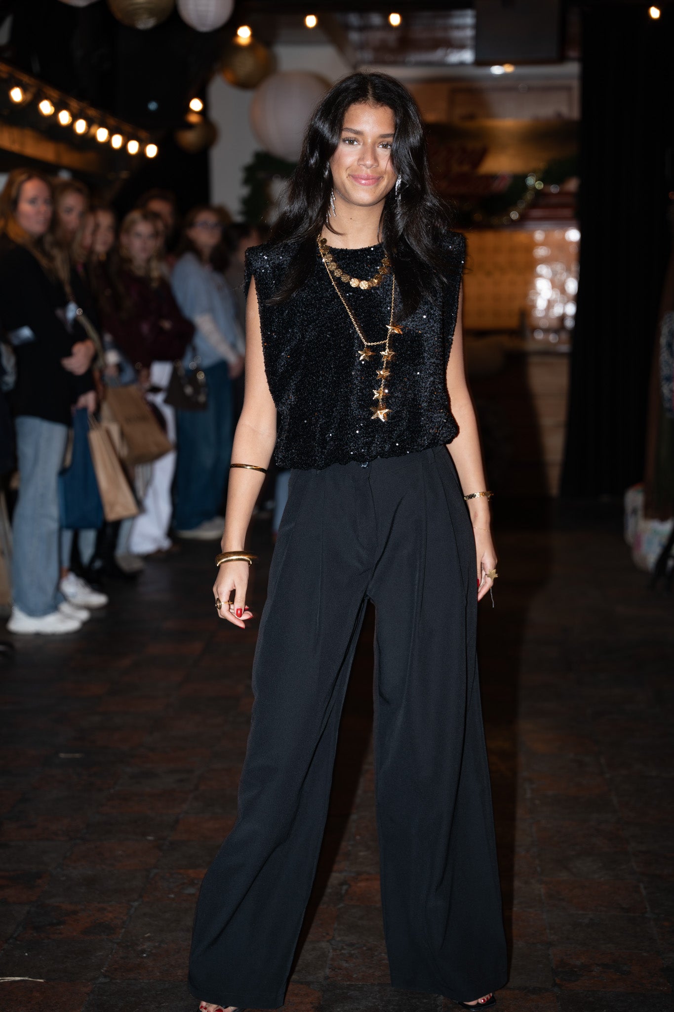 Milou Glitter Top Black