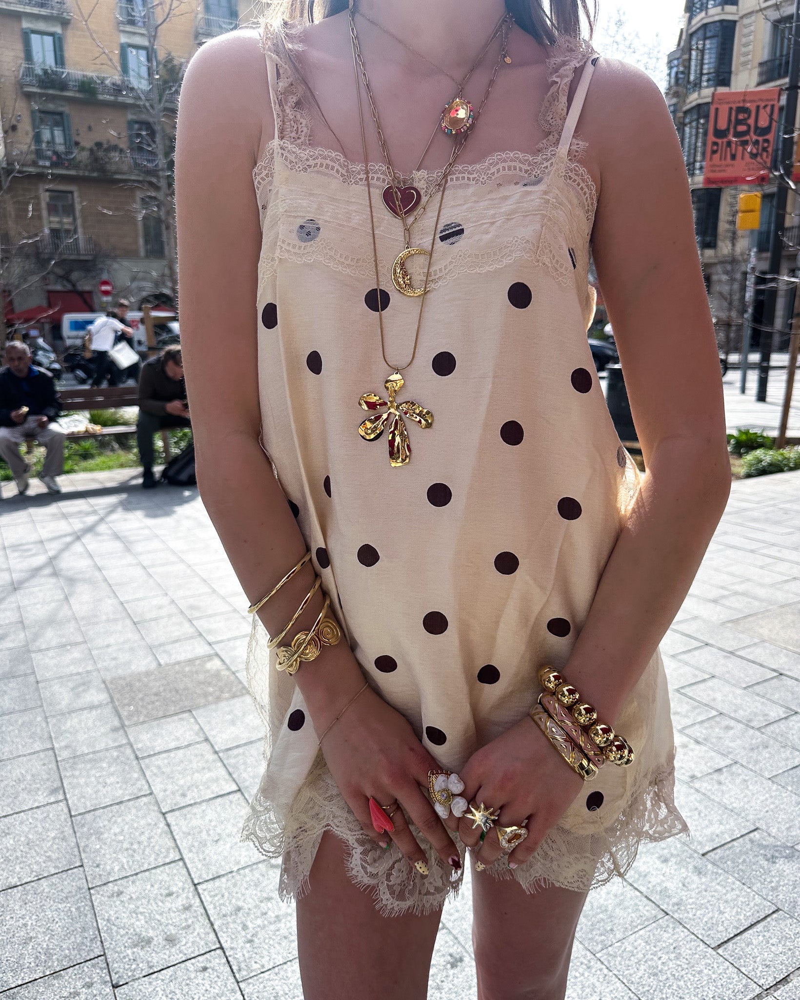 Lio Stippen Top Beige