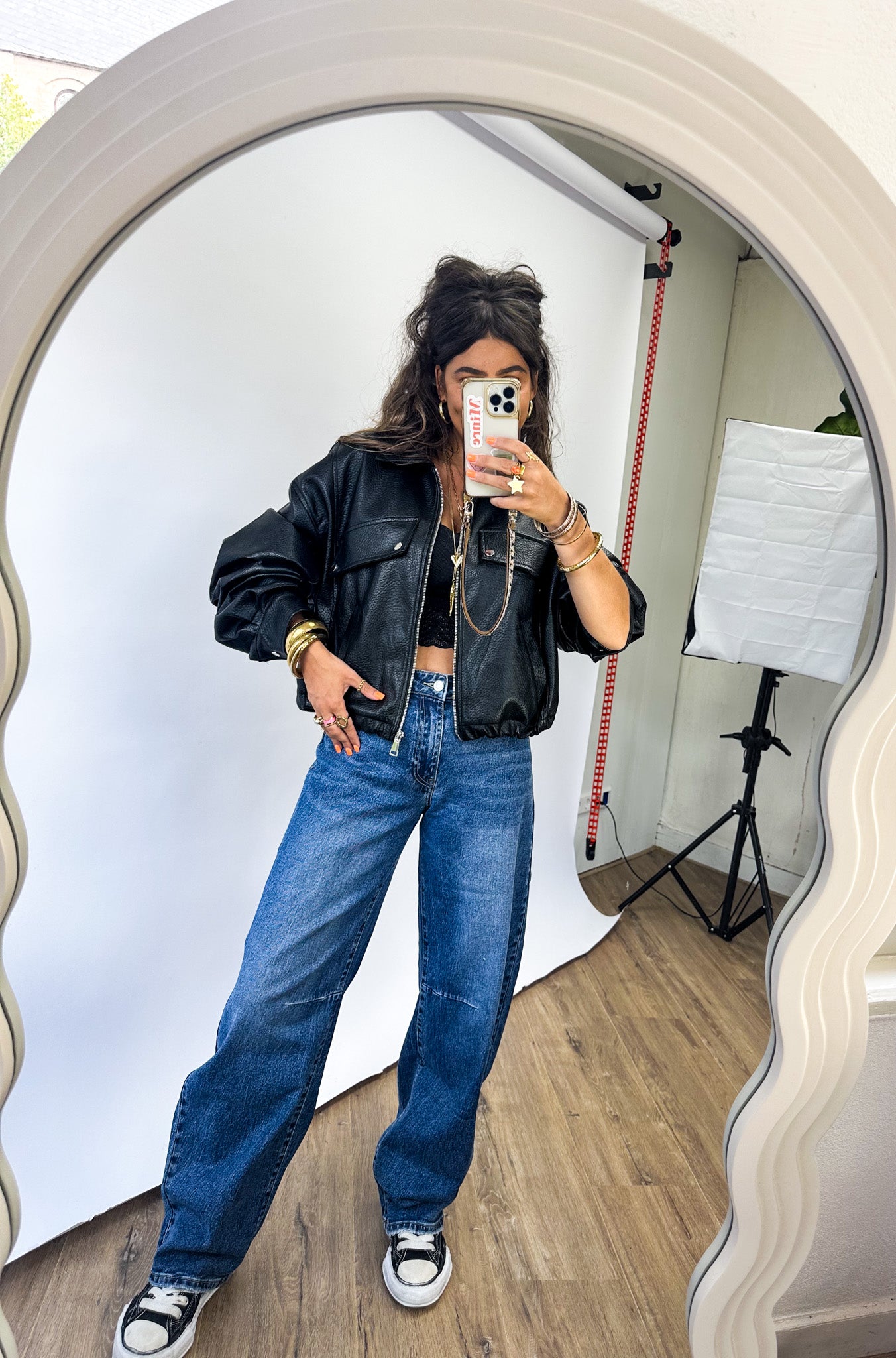 Baggy Balloon Fit Jeans Vintage Blue
