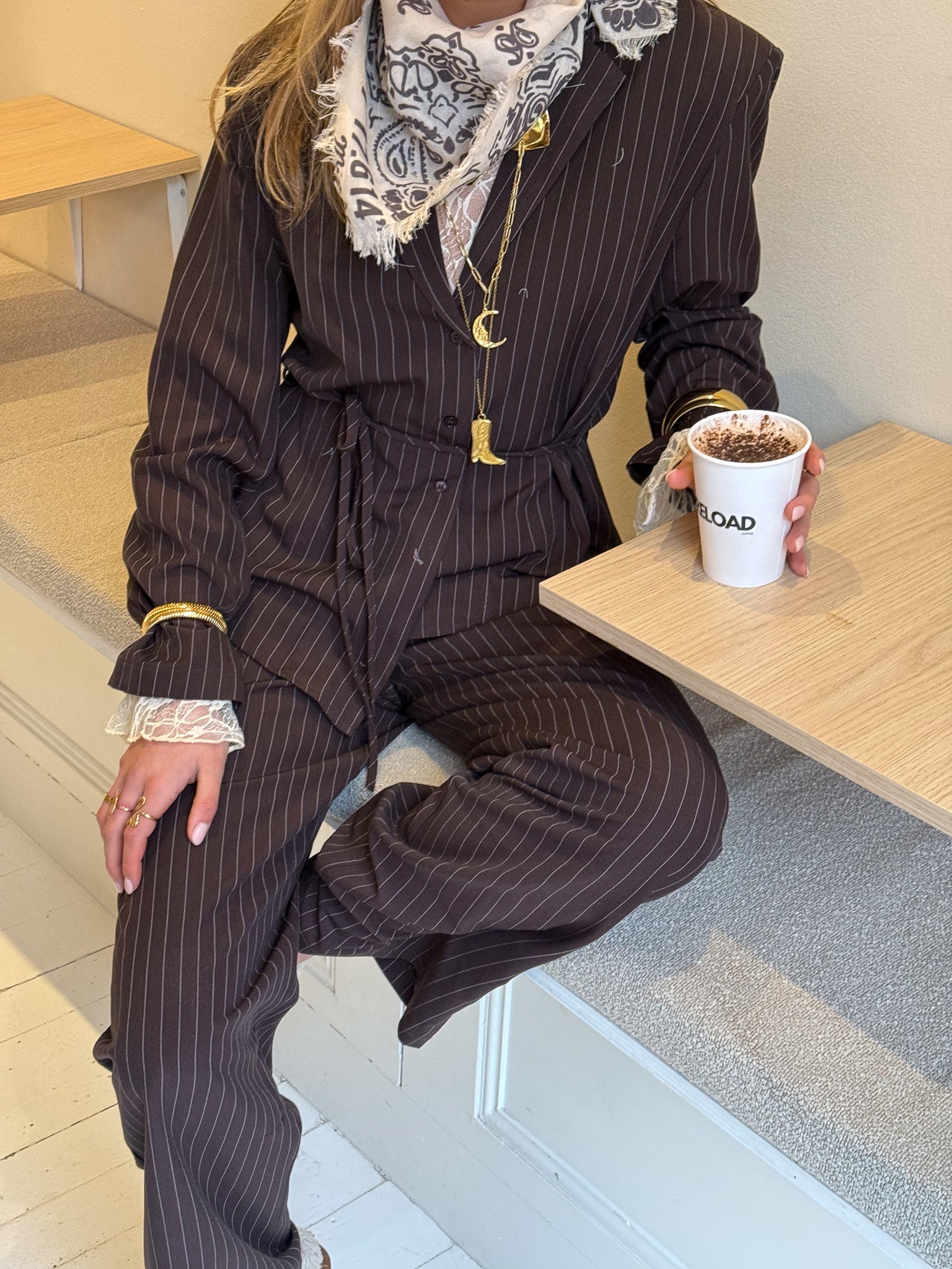 Mist Trousers Brown Striped