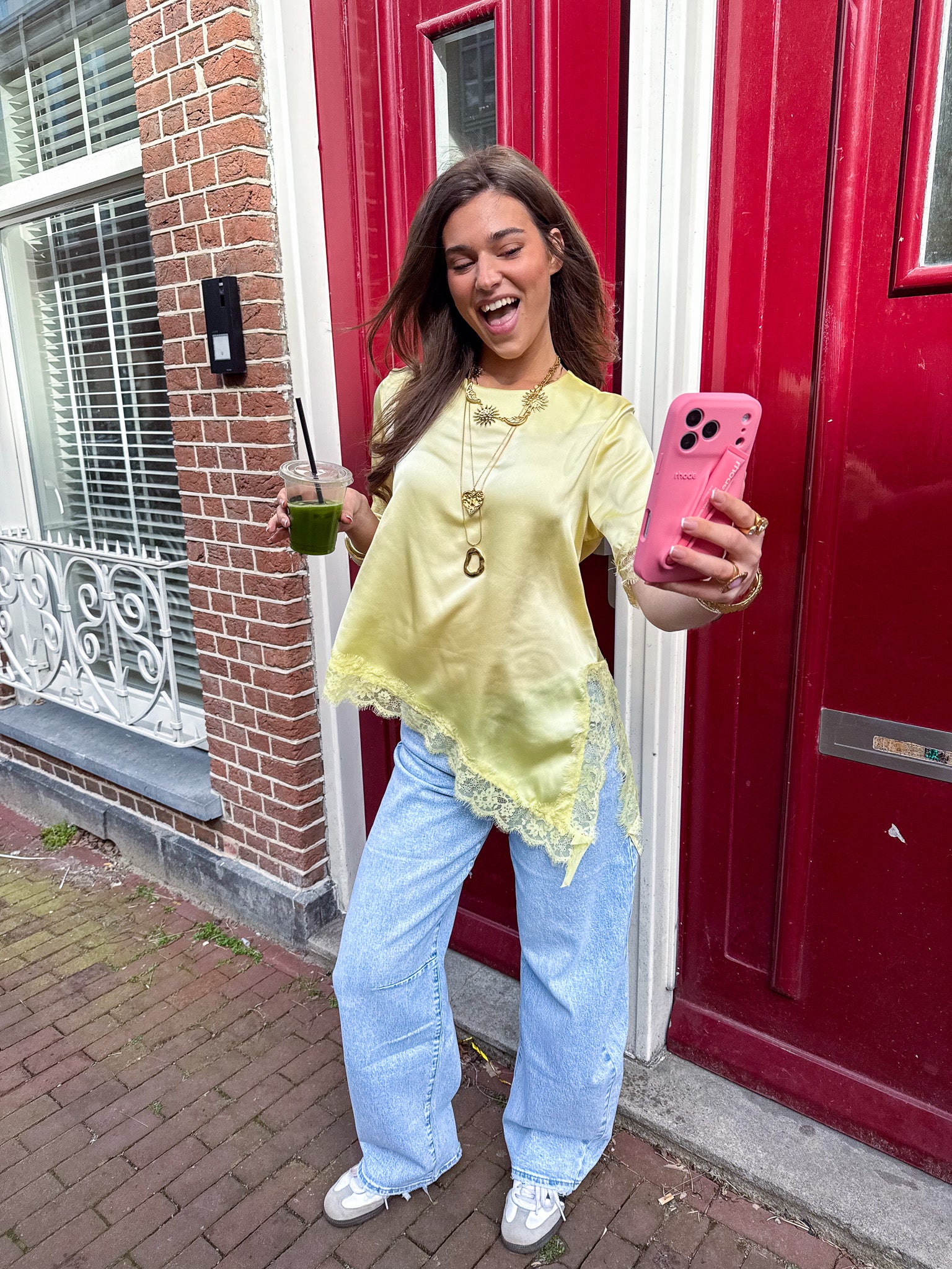 Misty Lace Top Light Yellow